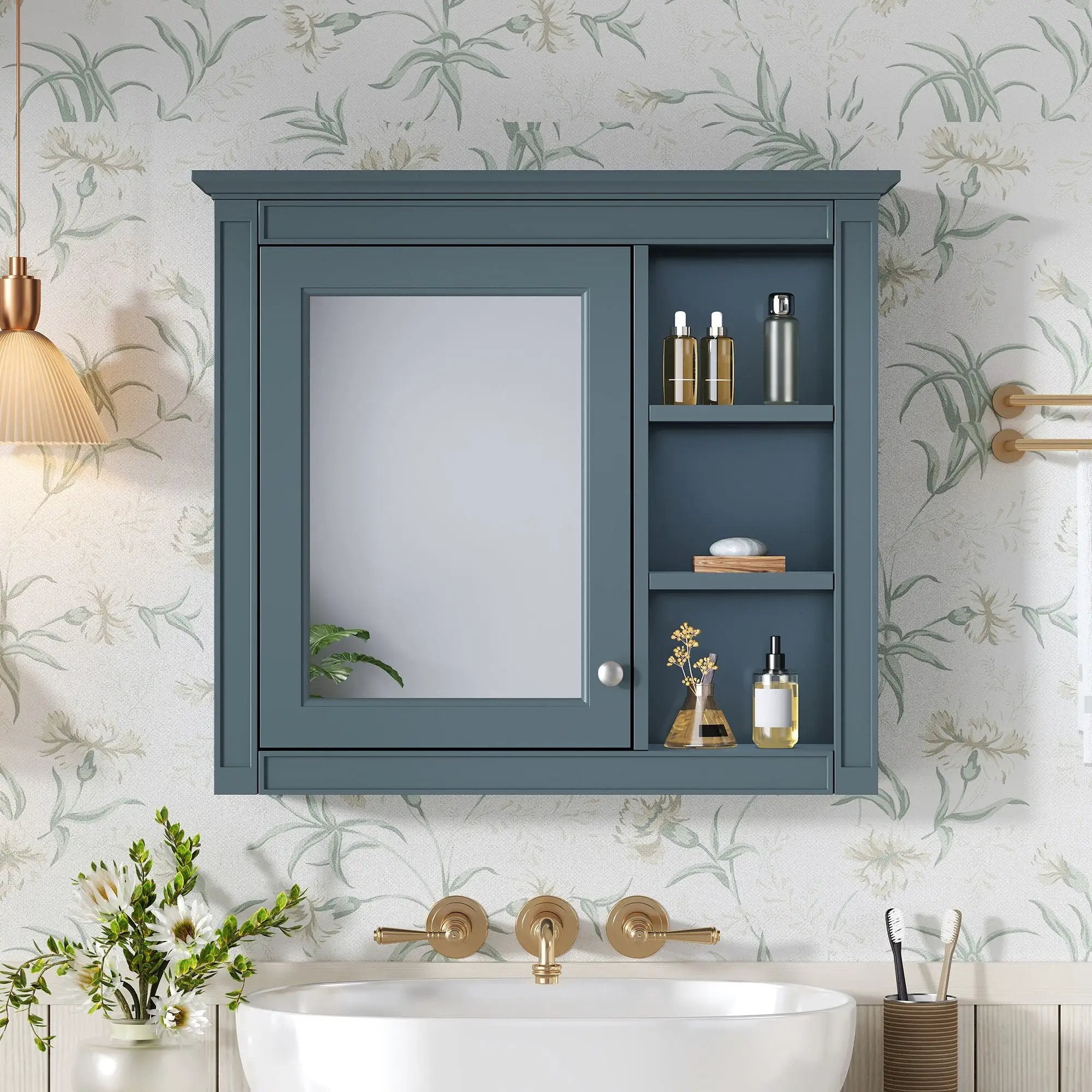 Modern Wall-Mounted Medicine Cabinet With Mirror by Unique Piece Furniture