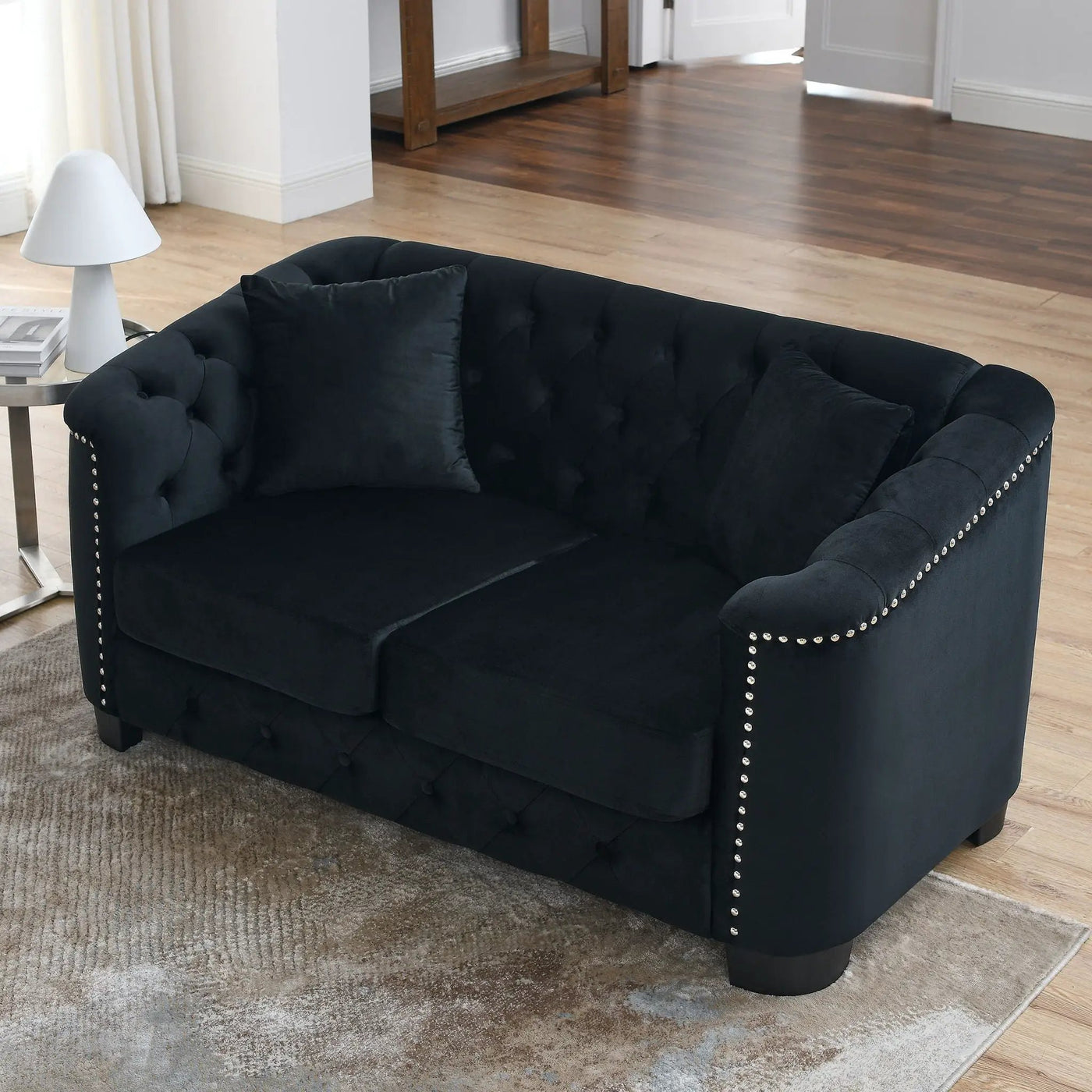 Modern Chesterfield Sofa With Tufted Backrest For Living Room by HouseOfZazla