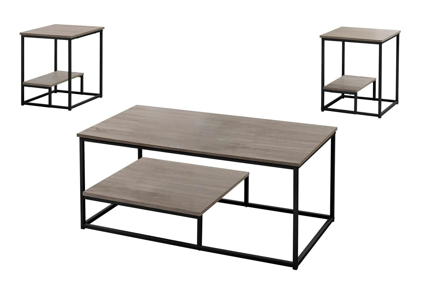 Table Set, Coffee, End, Side, Accent, Living Room, Contemporary & Modern (Set of 3) by Unique Piece Furniture