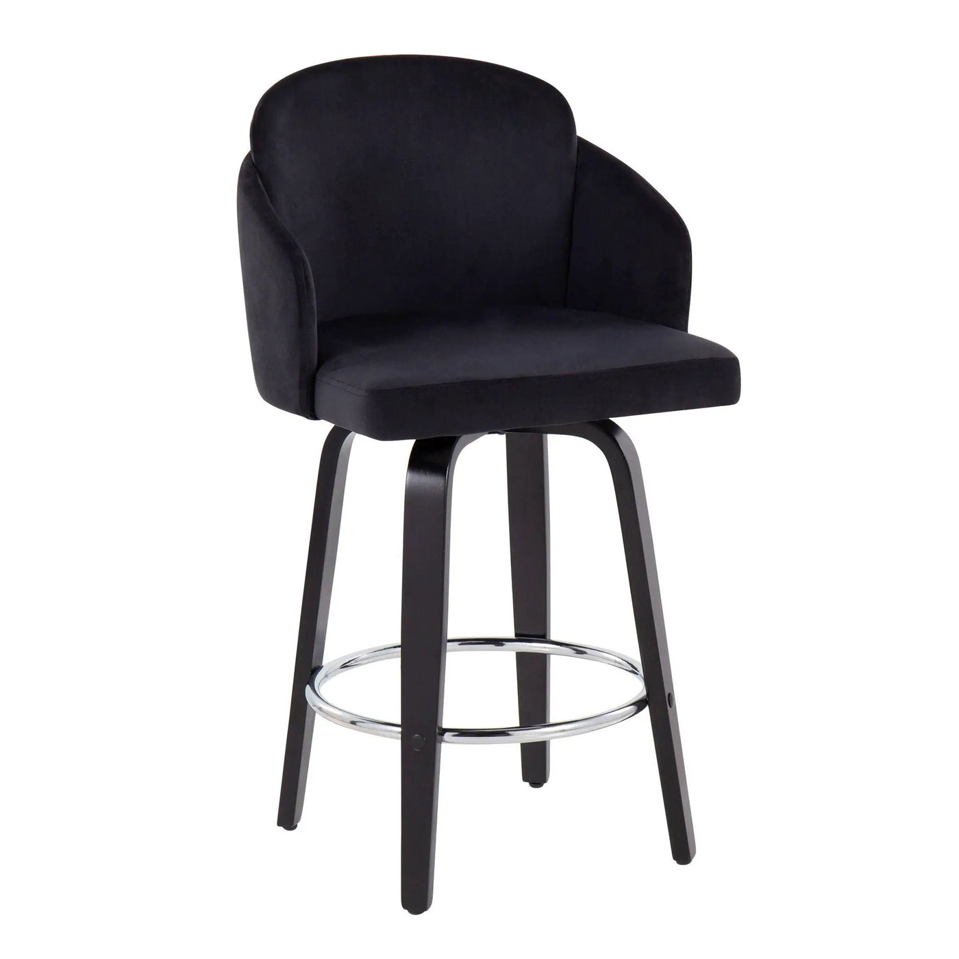 Dahlia - Contemporary Counter Stool Round Footrest (Set of 2) by HouseOfZazla