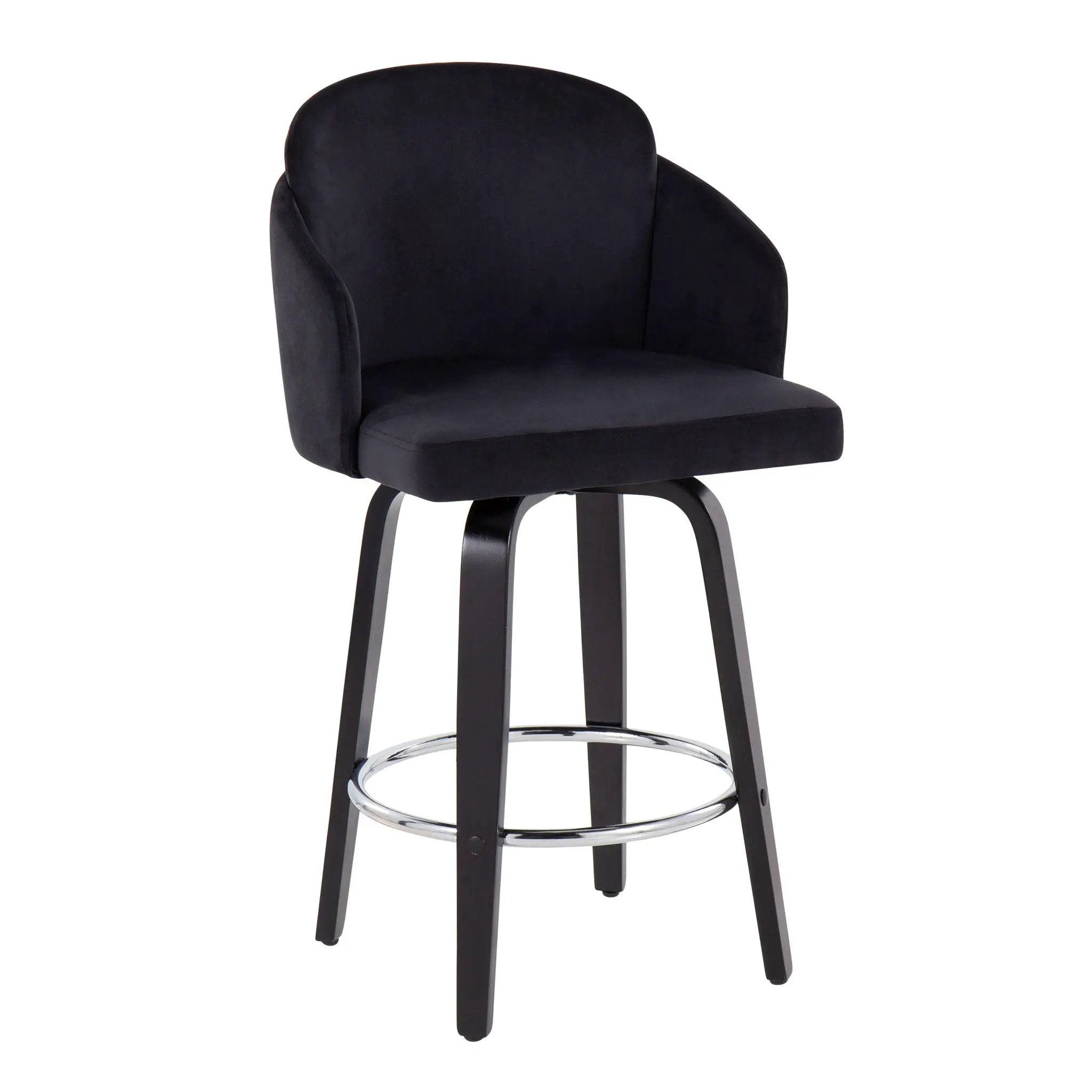 Dahlia - Contemporary Counter Stool Round Footrest (Set of 2) by HouseOfZazla
