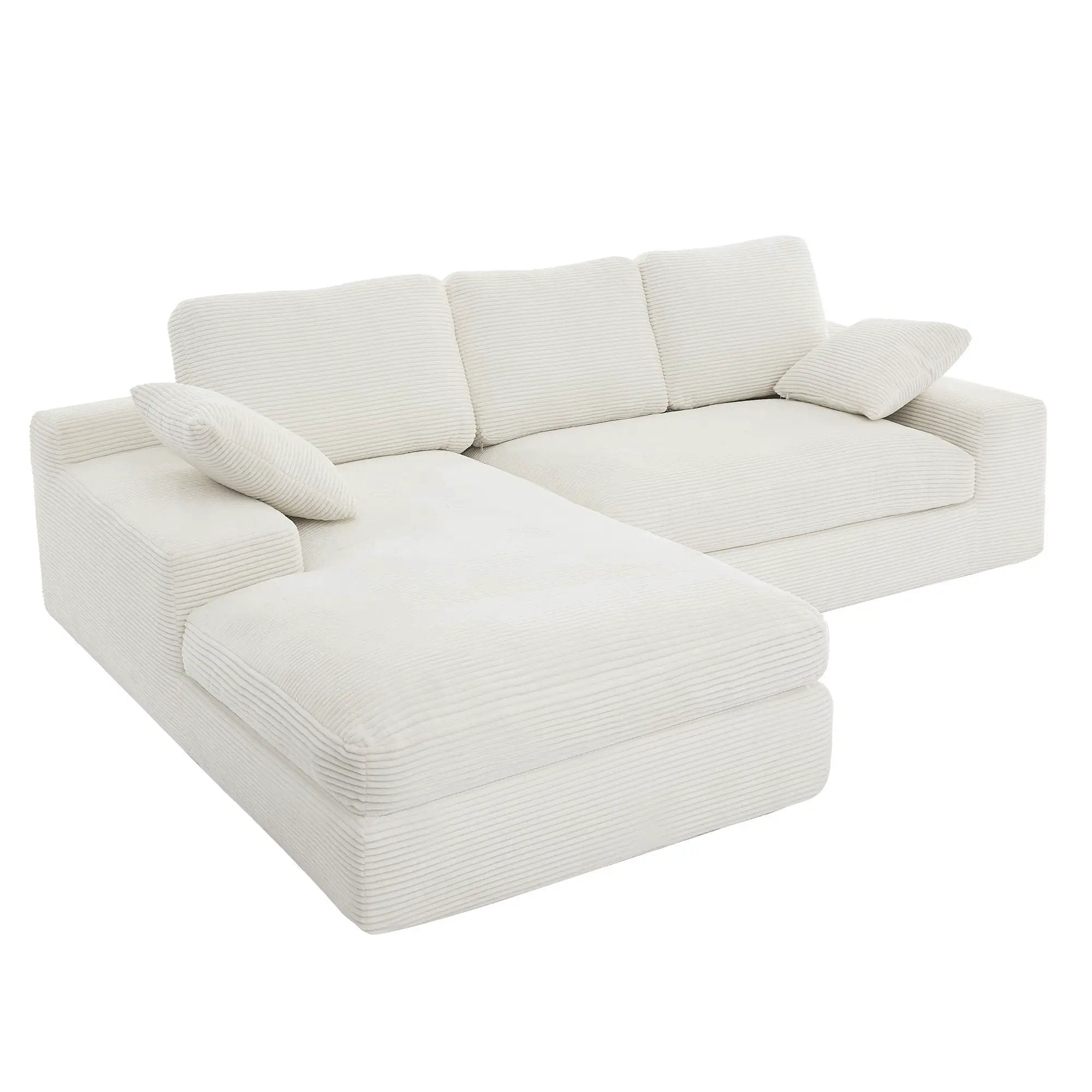 Compressed Sofa With 3 Back Cushions, 2 Throw Pillows by Unique Piece Furniture