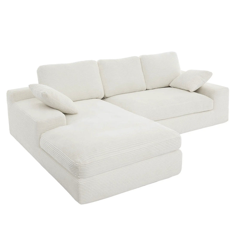 Compressed Sofa With 3 Back Cushions, 2 Throw Pillows by Unique Piece Furniture