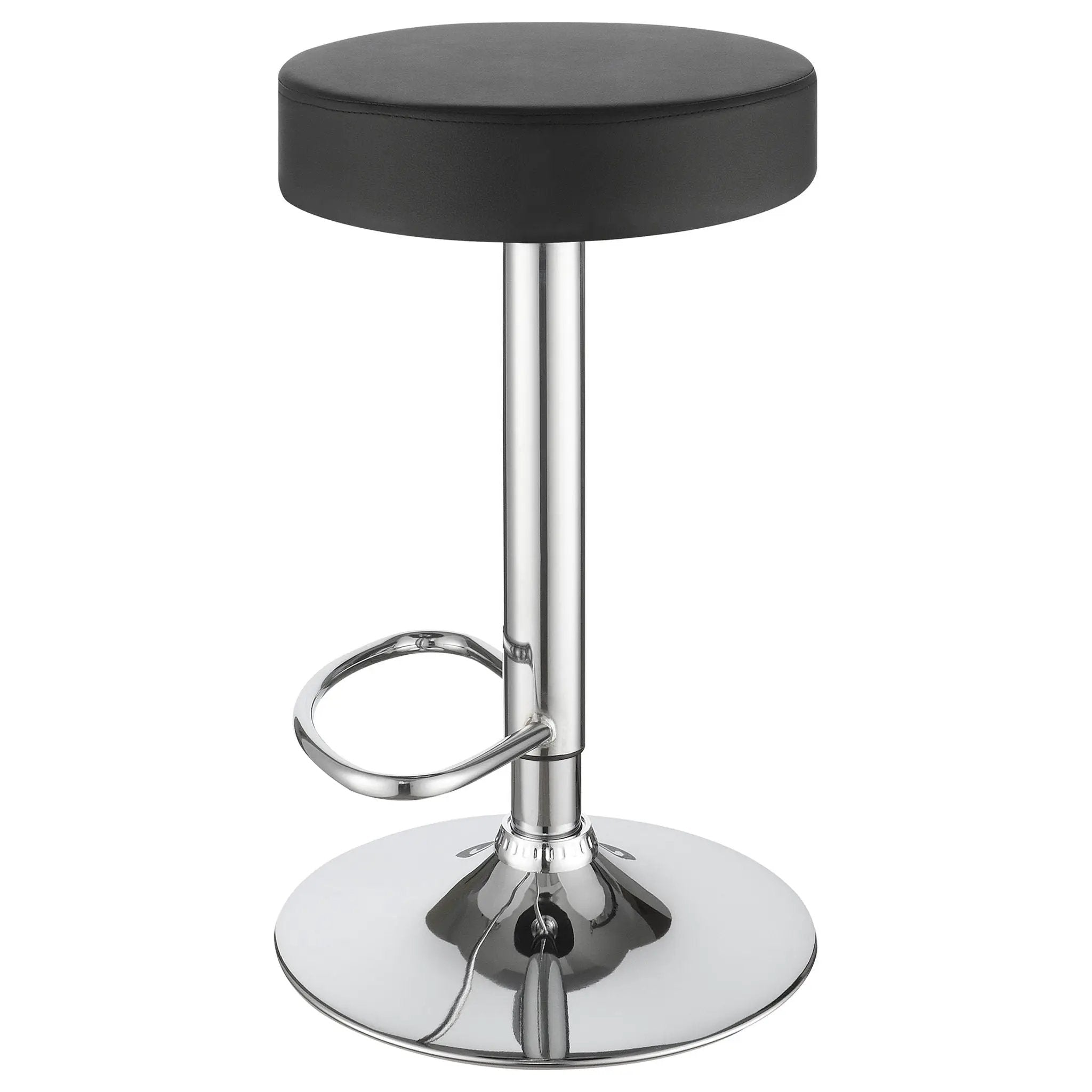 Ramses 29-inch Adjustable Bar Stool Chrome and Black by Unique Piece Furniture