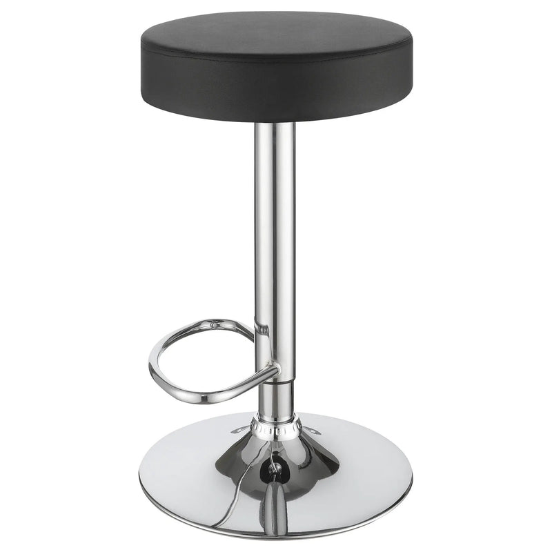 Ramses 29-inch Adjustable Bar Stool Chrome and Black by Unique Piece Furniture