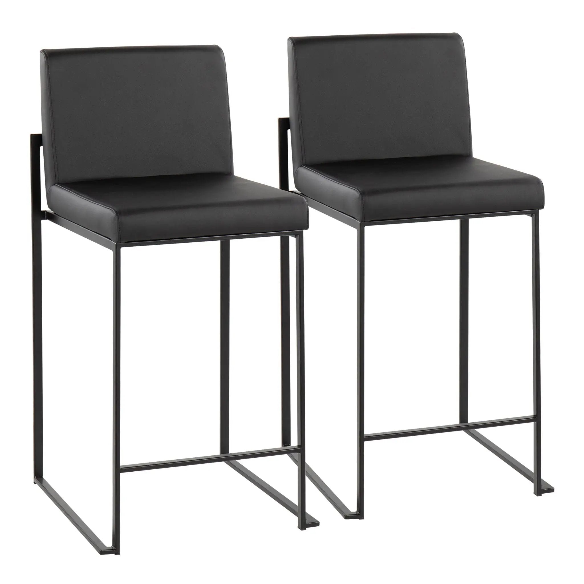 Fuji - Contemporary Modern Elegance, High Back Counter Stool by HouseOfZazla