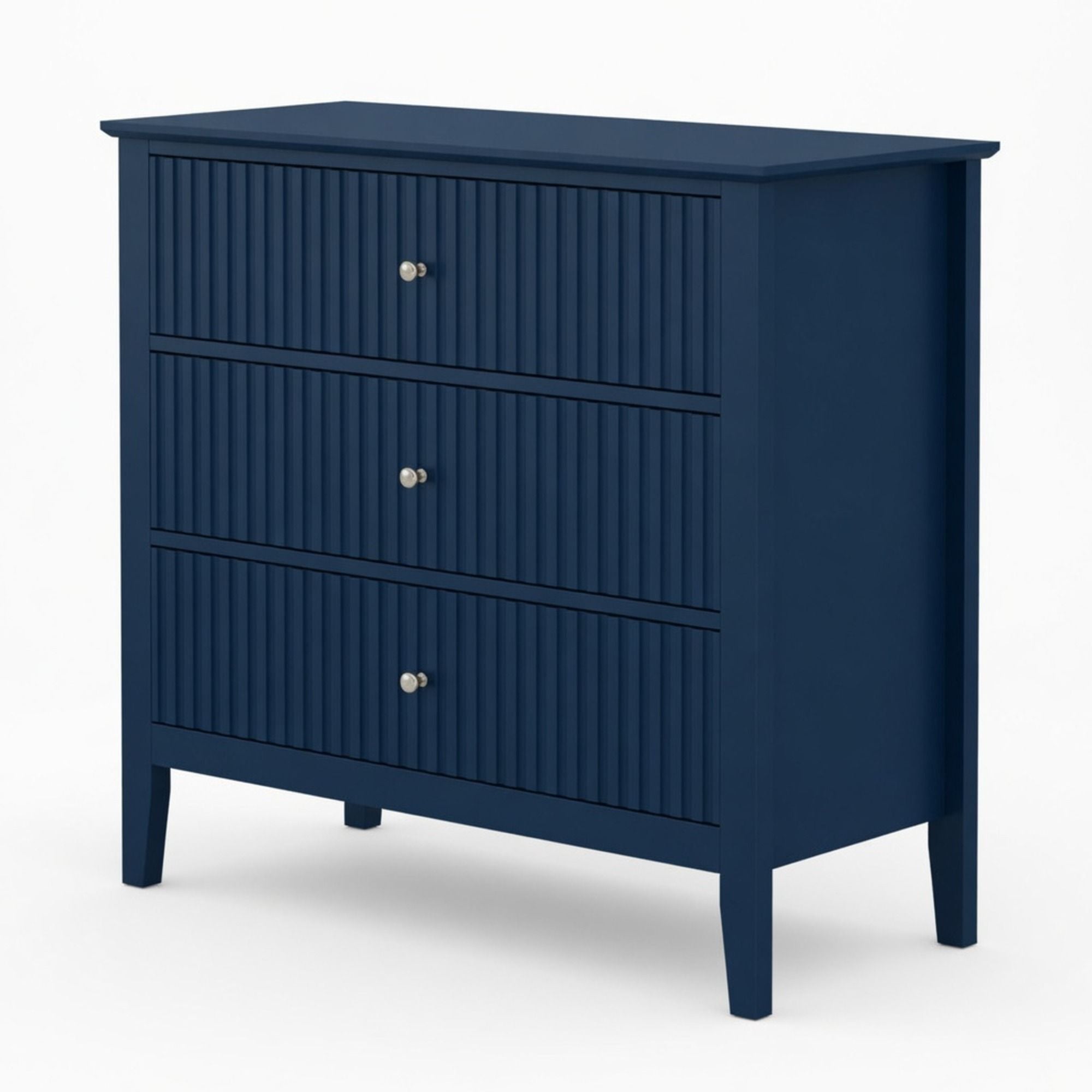 Fluted 3 Drawer Nightstand With Soft Close Slides by HouseOfZazla