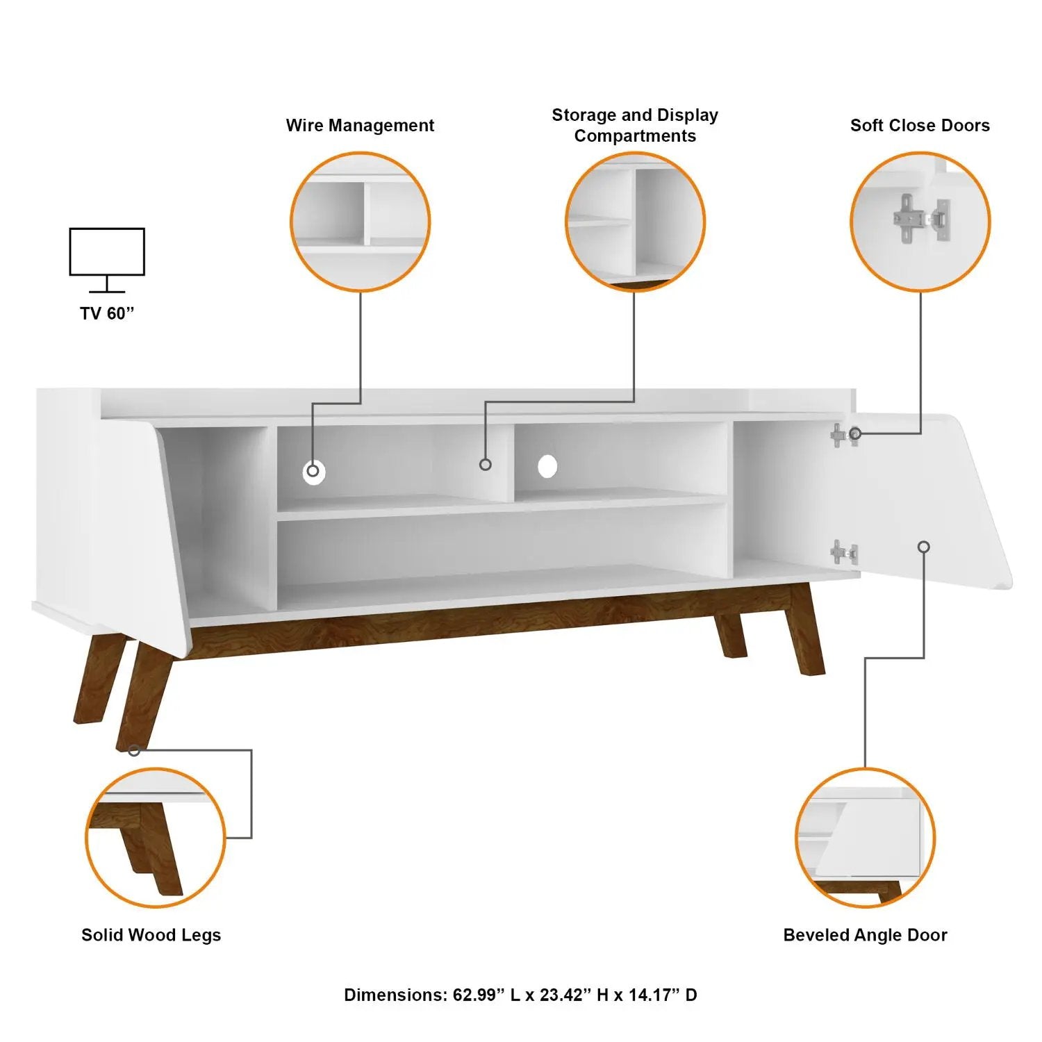 Marcus - TV Stand With 5 Shelves by HouseOfZazla
