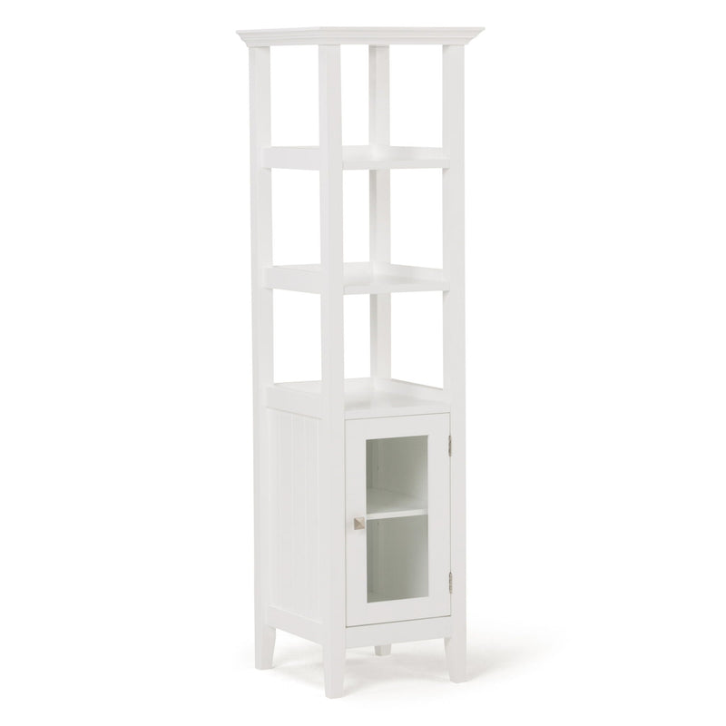 Bath Storage Tower with Adjustable Shelves - Pure White