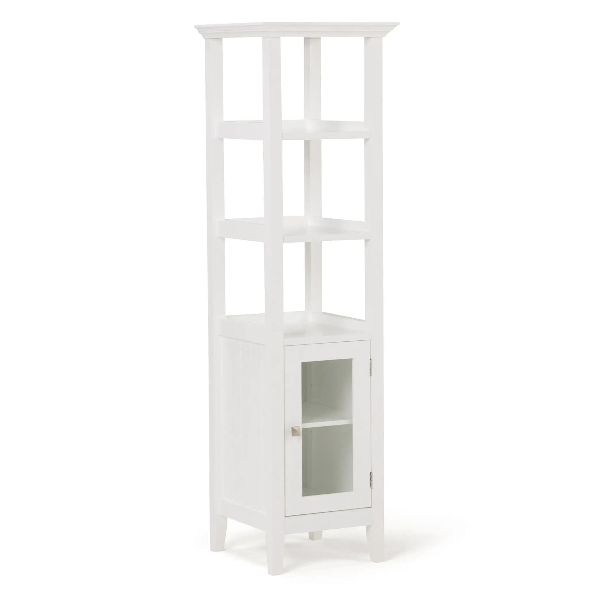Acadian - Bath Storage Tower - Pure White by Unique Piece Furniture