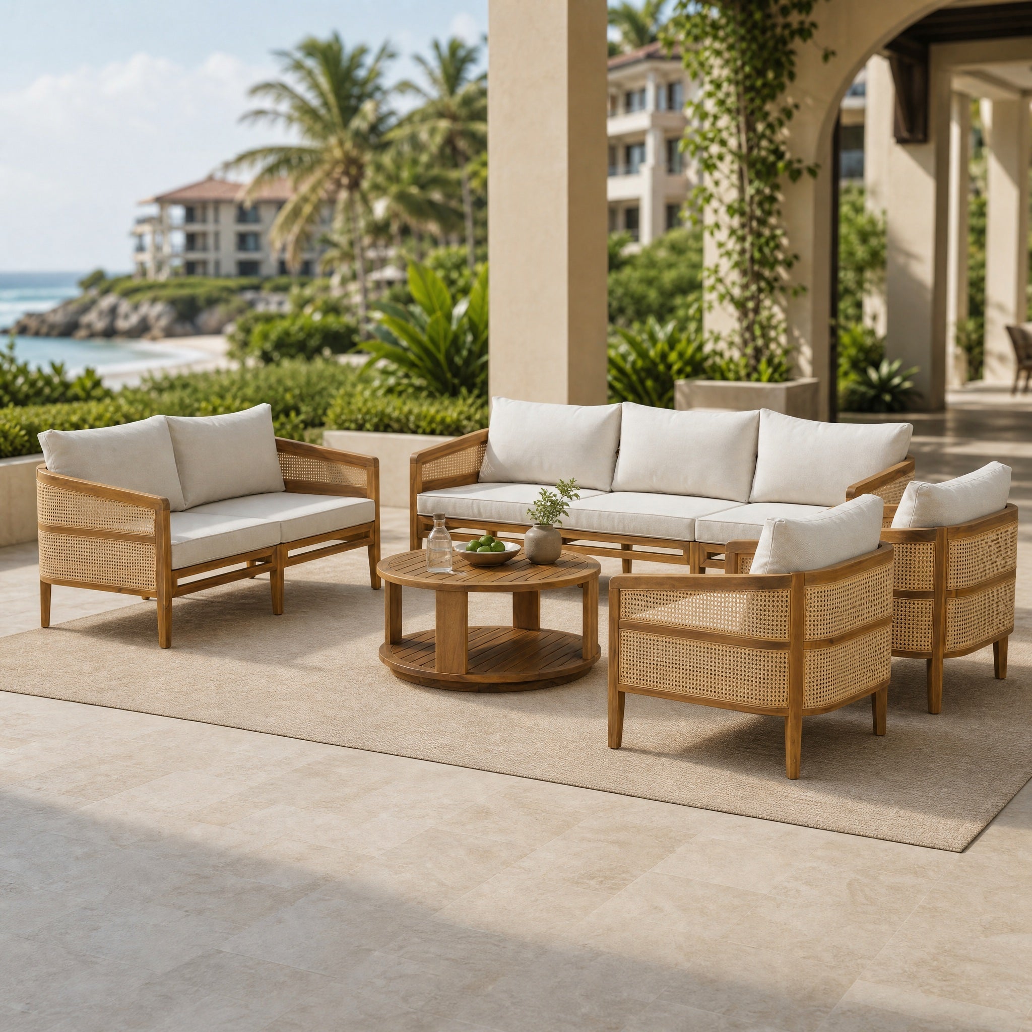 TOPMAX 5-Piece Acacia Wood Patio Furniture Set by HouseOfZazla