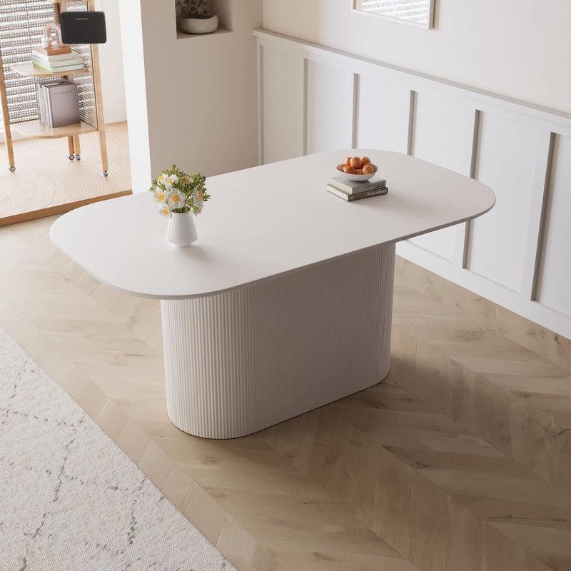 Modern Dining Table With Vertical Striped Legs by HouseOfZazla