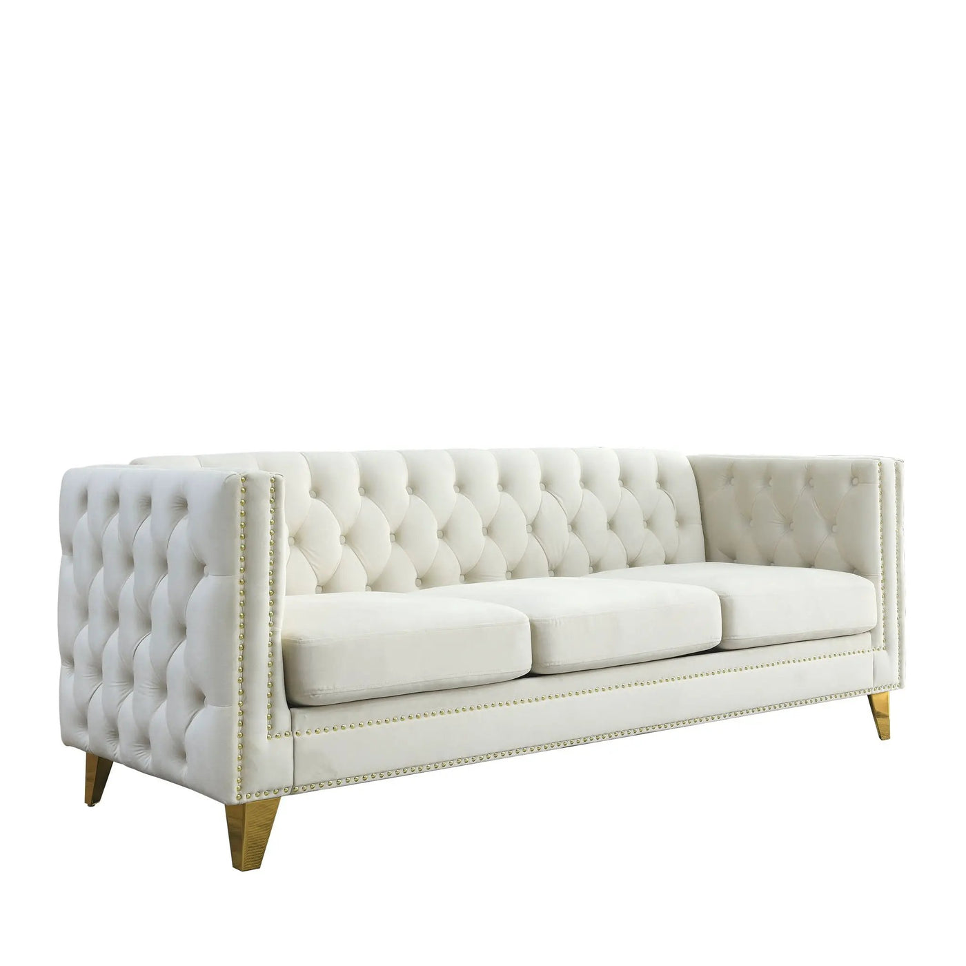 Modern Sofa With Button Tufting, Upholstered Couch For Living Room by HouseOfZazla