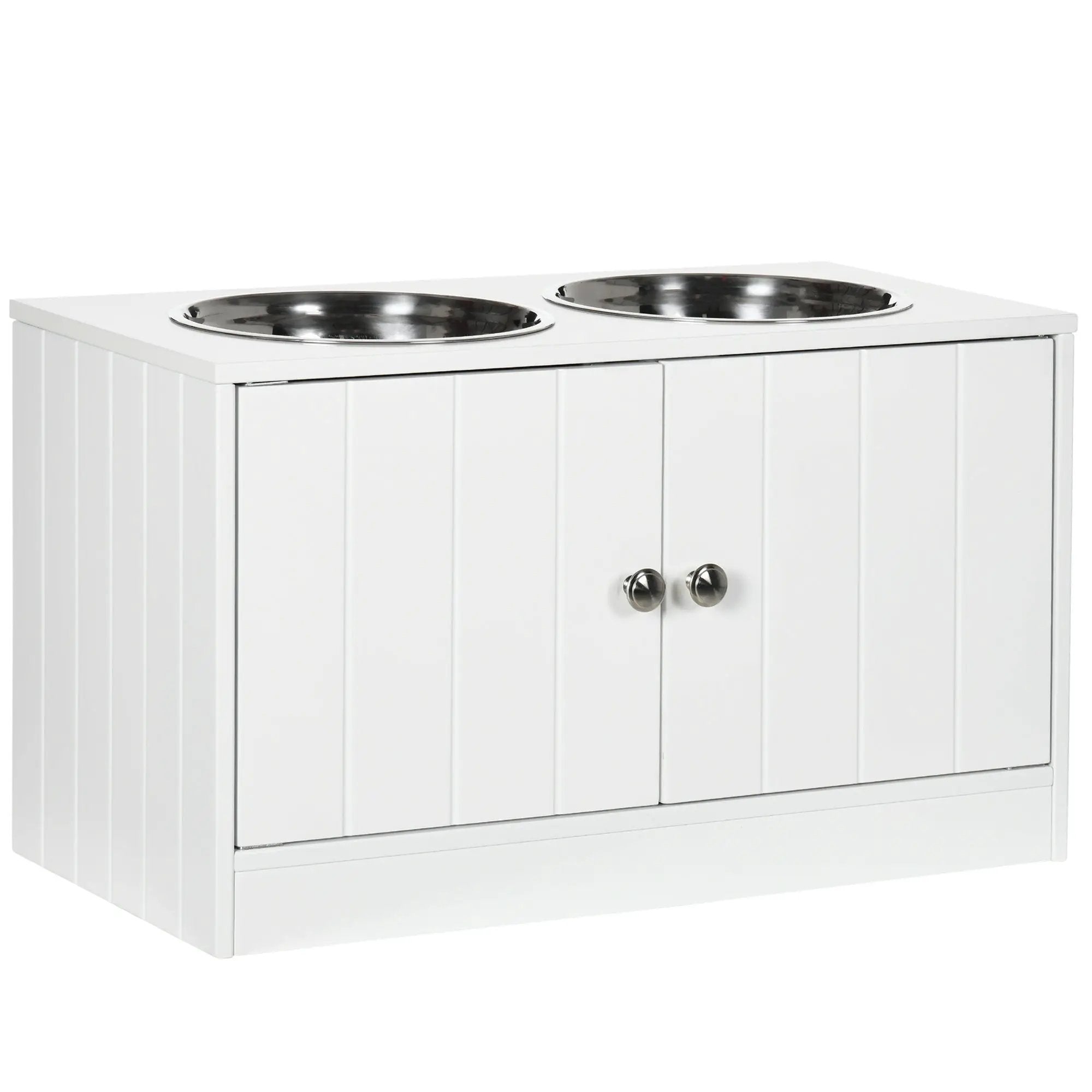 PawHut Large Elevated Dog Bowls with Storage Cabinet by HouseOfZazla