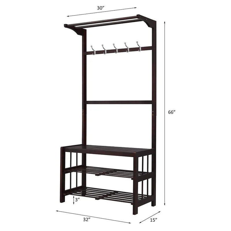 Pieria - Hall Tree - Espresso by Unique Piece Furniture