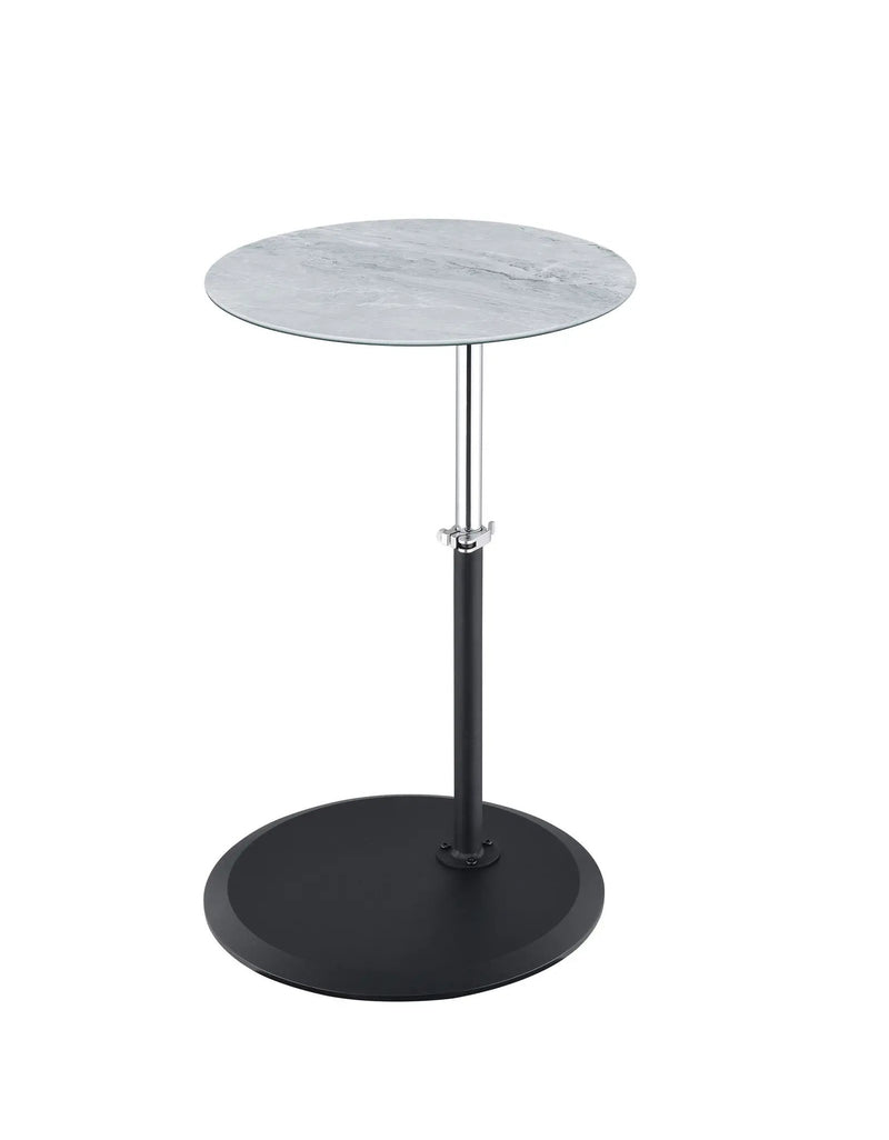 Orbit - 15.5" End Table With Height Adjustable Marble Textured Top by Unique Piece Furniture