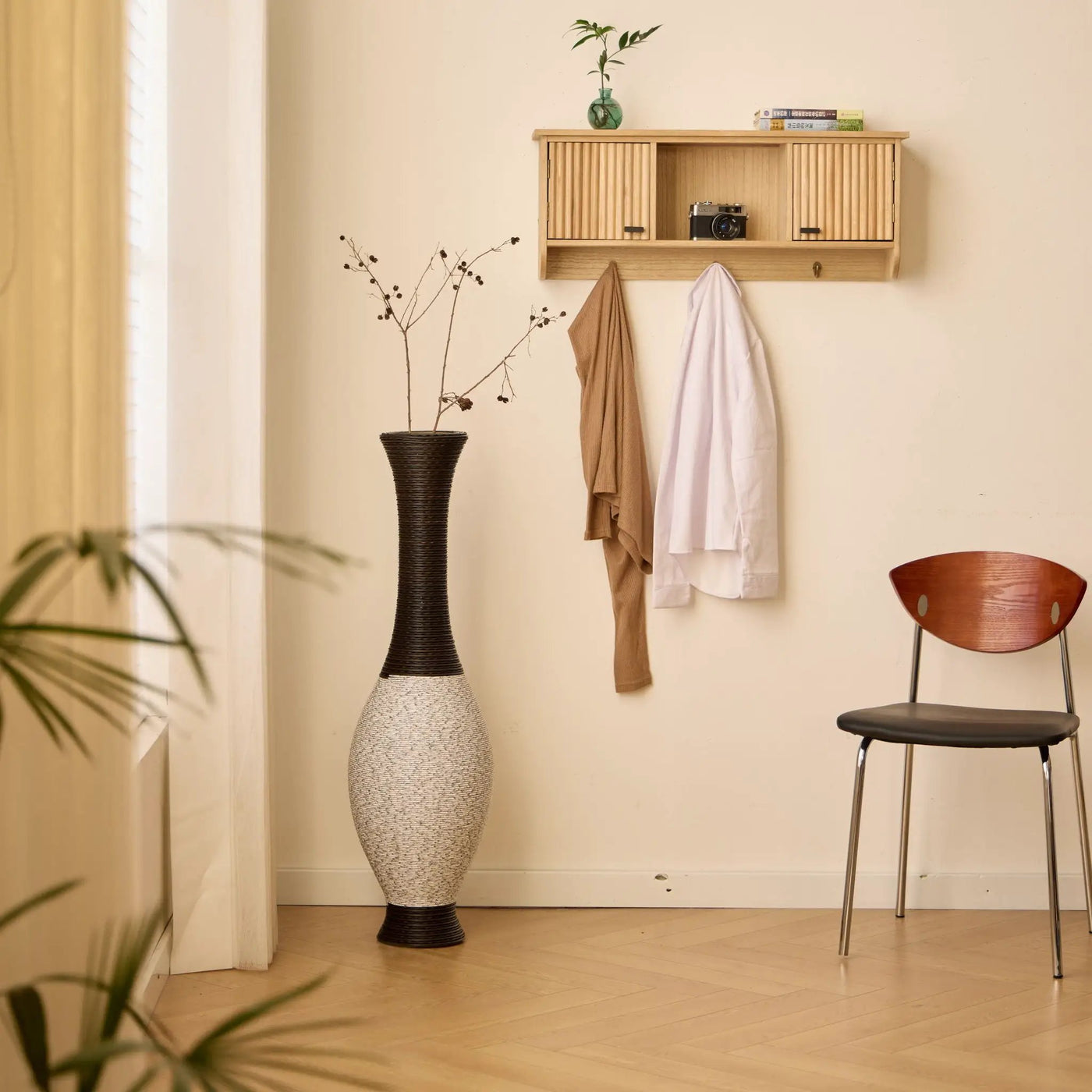 Tall Designer Floor Vase With Elegant 2 Tone by HouseOfZazla