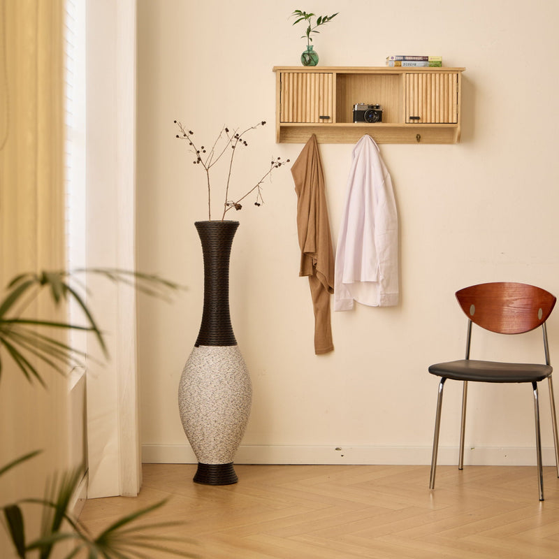 Tall Designer Floor Vase With Elegant 2 Tone by HouseOfZazla