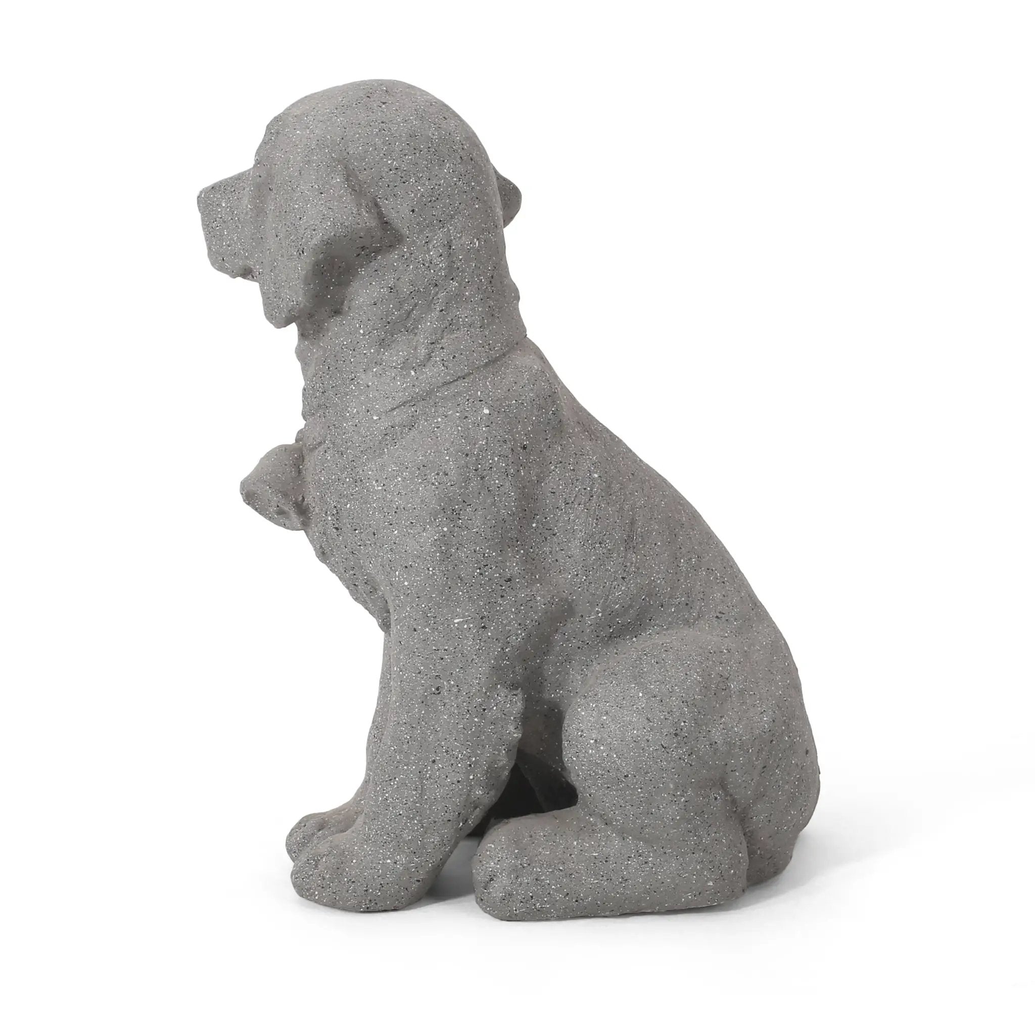 MGO Dog Statue, Outdoor Stone Gray by HouseOfZazla