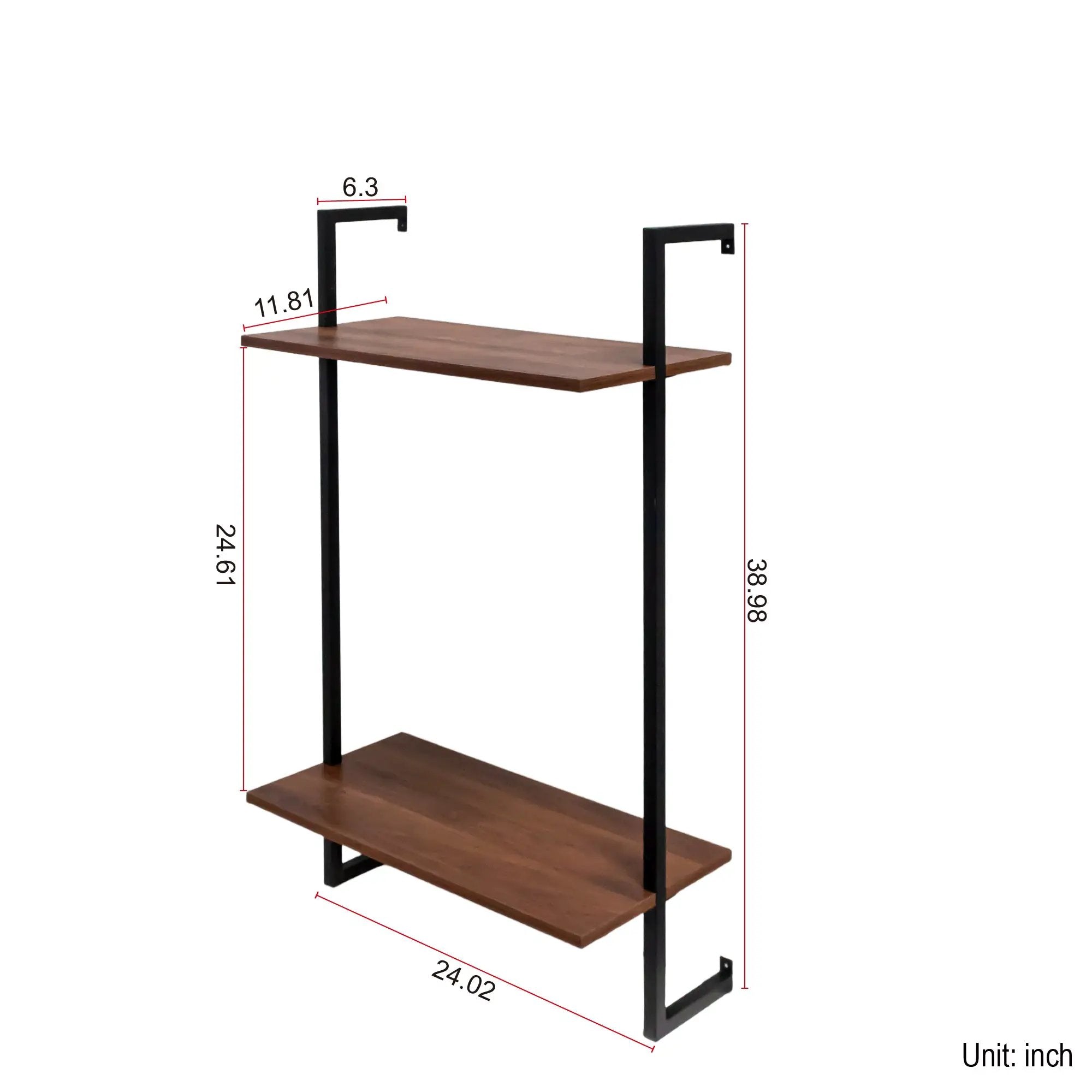 3 Tier and 2 Tier Bathroom Shelves Metal, Wood Hanging Storage Bookshelf by HouseOfZazla