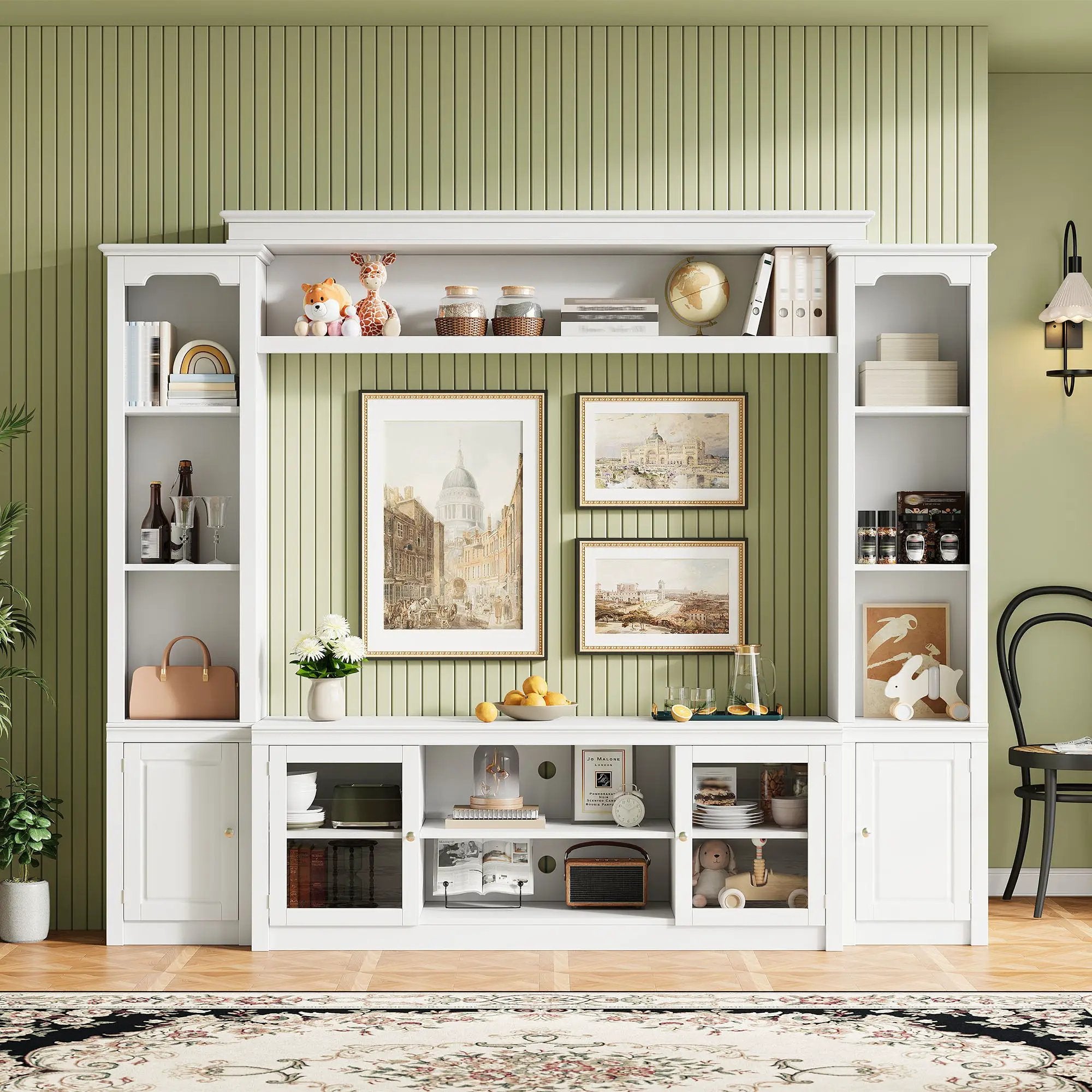 All-In-One TV Stand With Bookcase For TVs Up To 65" by Unique Piece Furniture