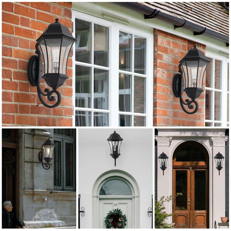 27" Outdoor Wall Lantern with Dusk to Dawn Sensor by HouseOfZazla