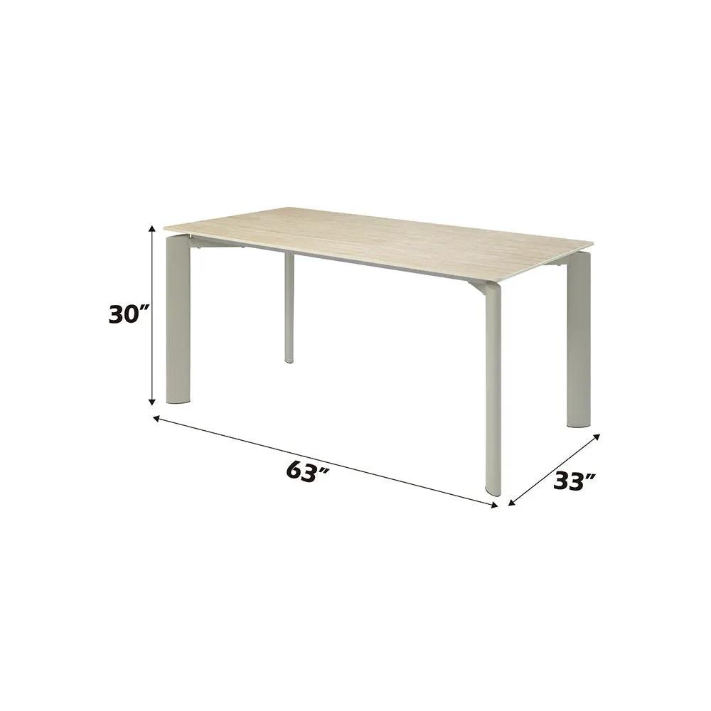 Ingram - Dining Table - Sintered Stone & Light Gray by Unique Piece Furniture