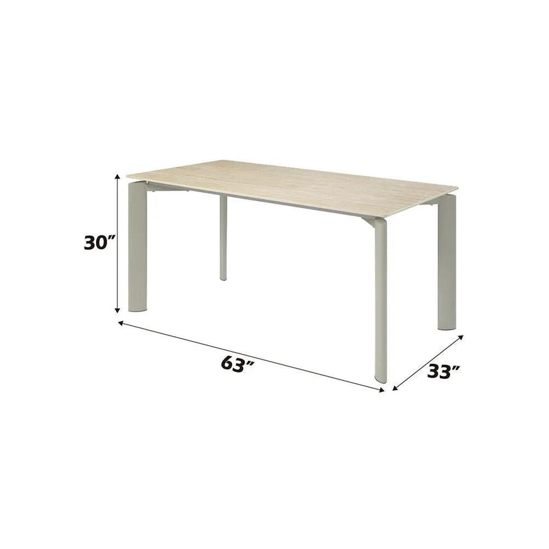 Ingram - Dining Table - Sintered Stone & Light Gray by Unique Piece Furniture