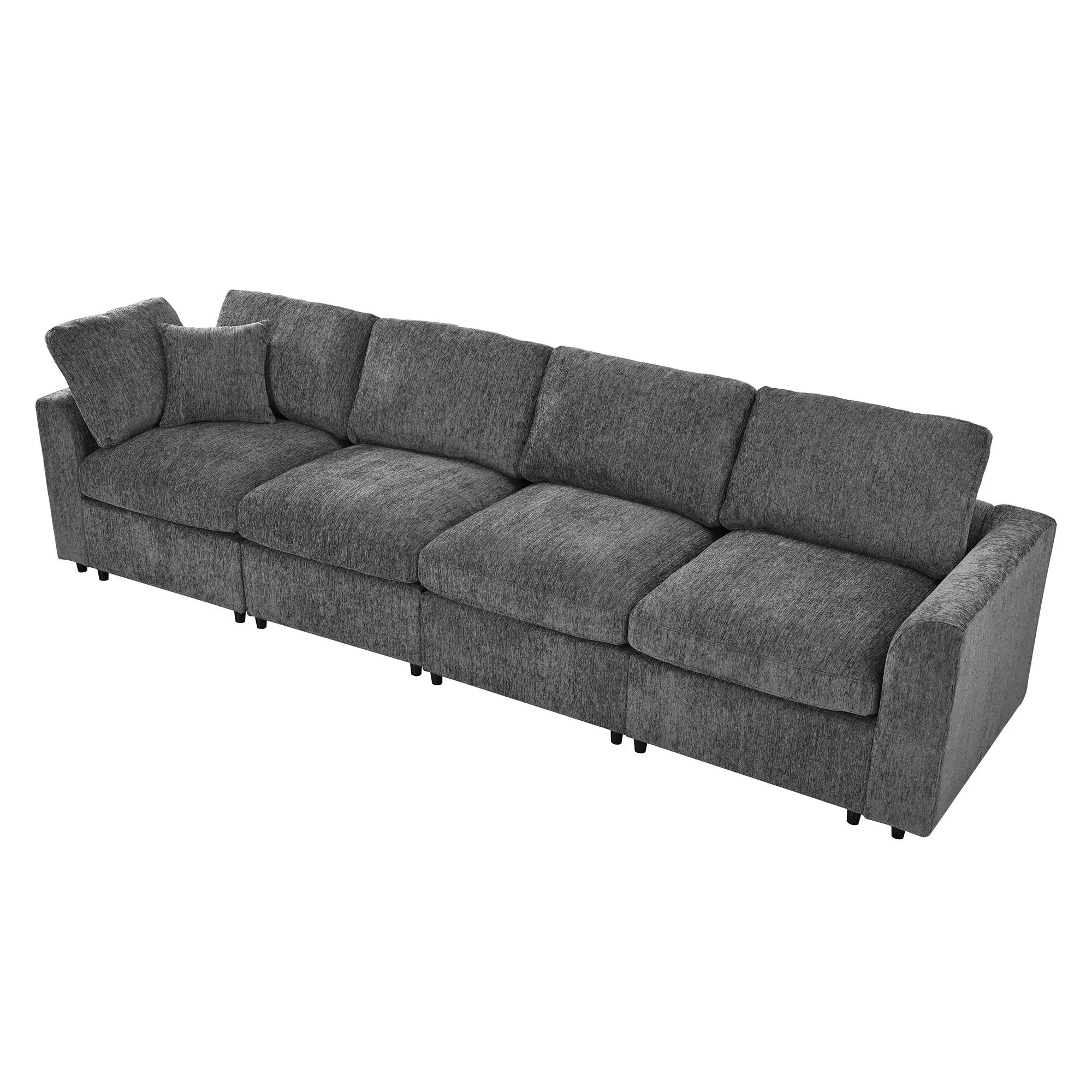 U-Style 130.3" Modular Sectional Sofa, 4-Seater by HouseOfZazla
