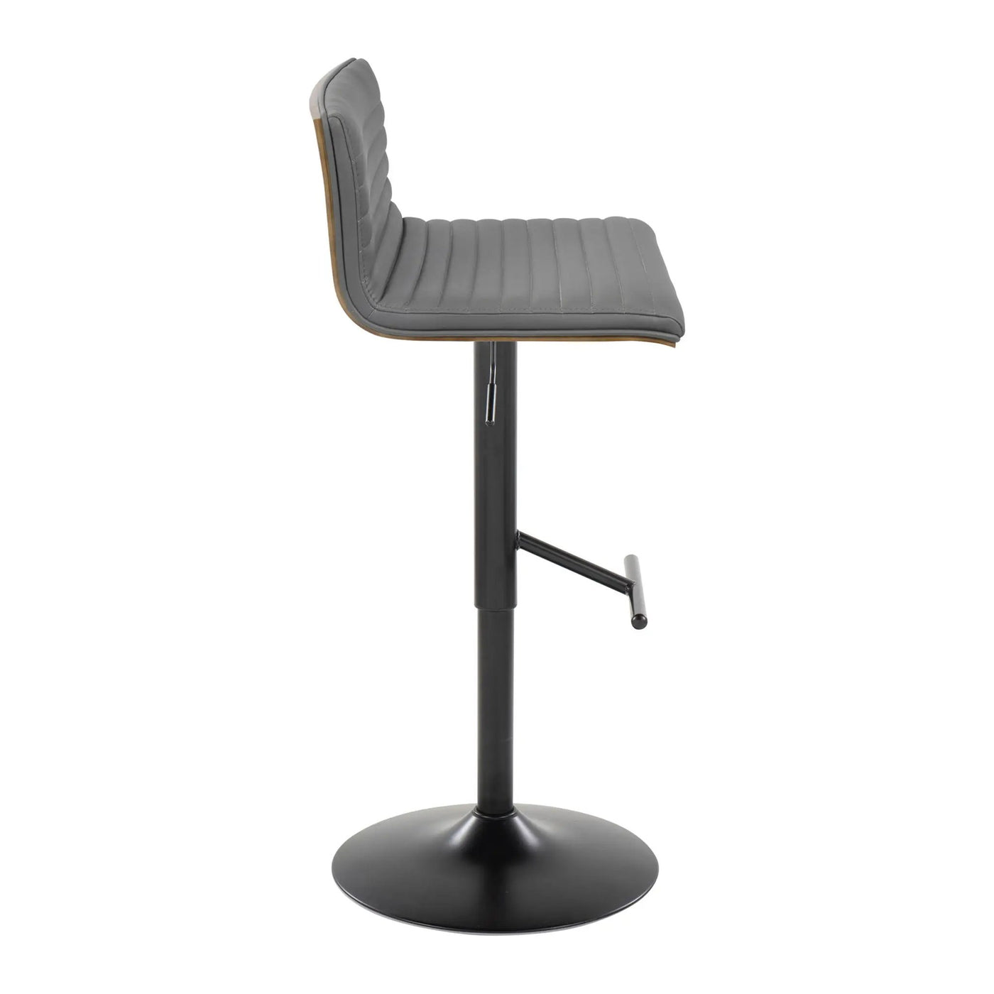 Mason - Contemporary Adjustable Barstool With Swivel With Straight T Footrest (Set of 2) by HouseOfZazla