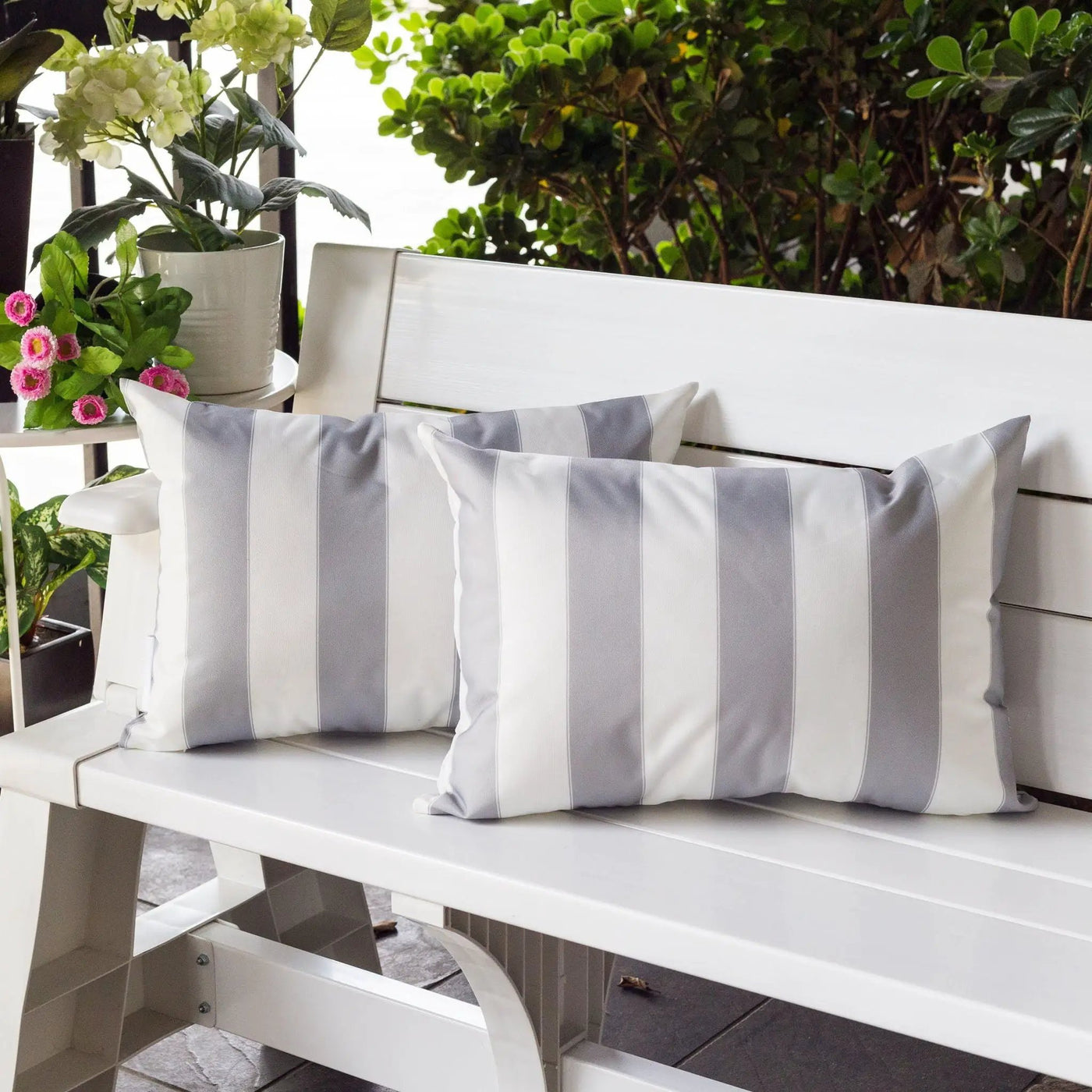 Horizon Stripe Pillow Outdoor & Indoor by HouseOfZazla