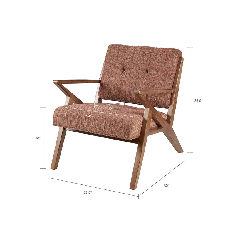 Lounge Chair With Tufted Upholstery And Solid Frame by Unique Piece Furniture