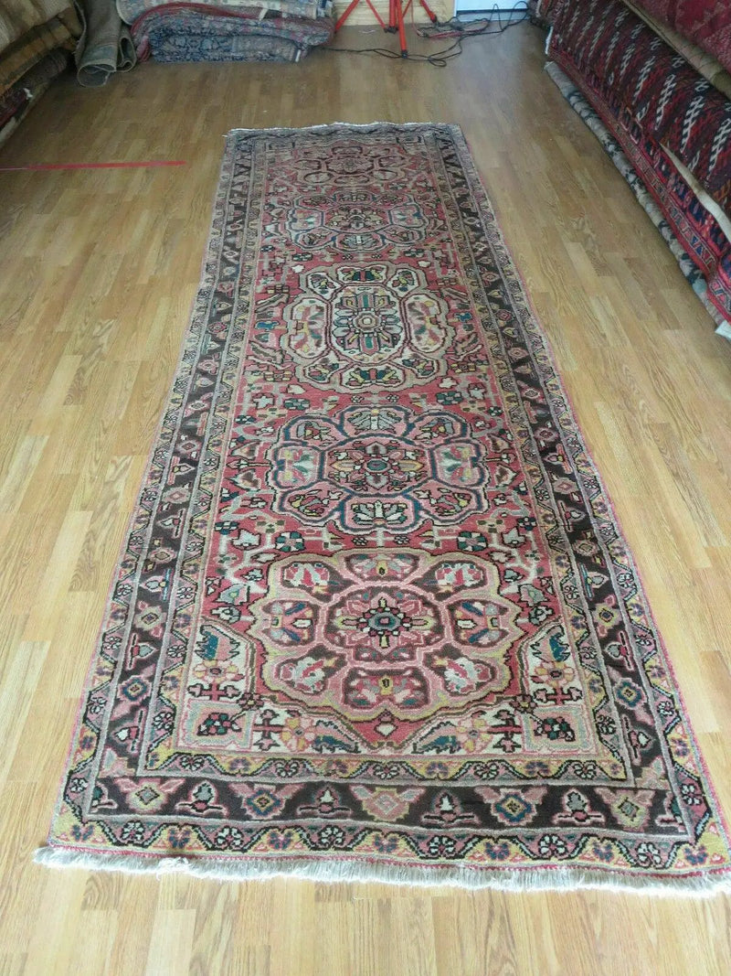 3' 9" X 10' 6" Semi Antique Handmade Turkish Wool Runner Rug by Jewel Rugs