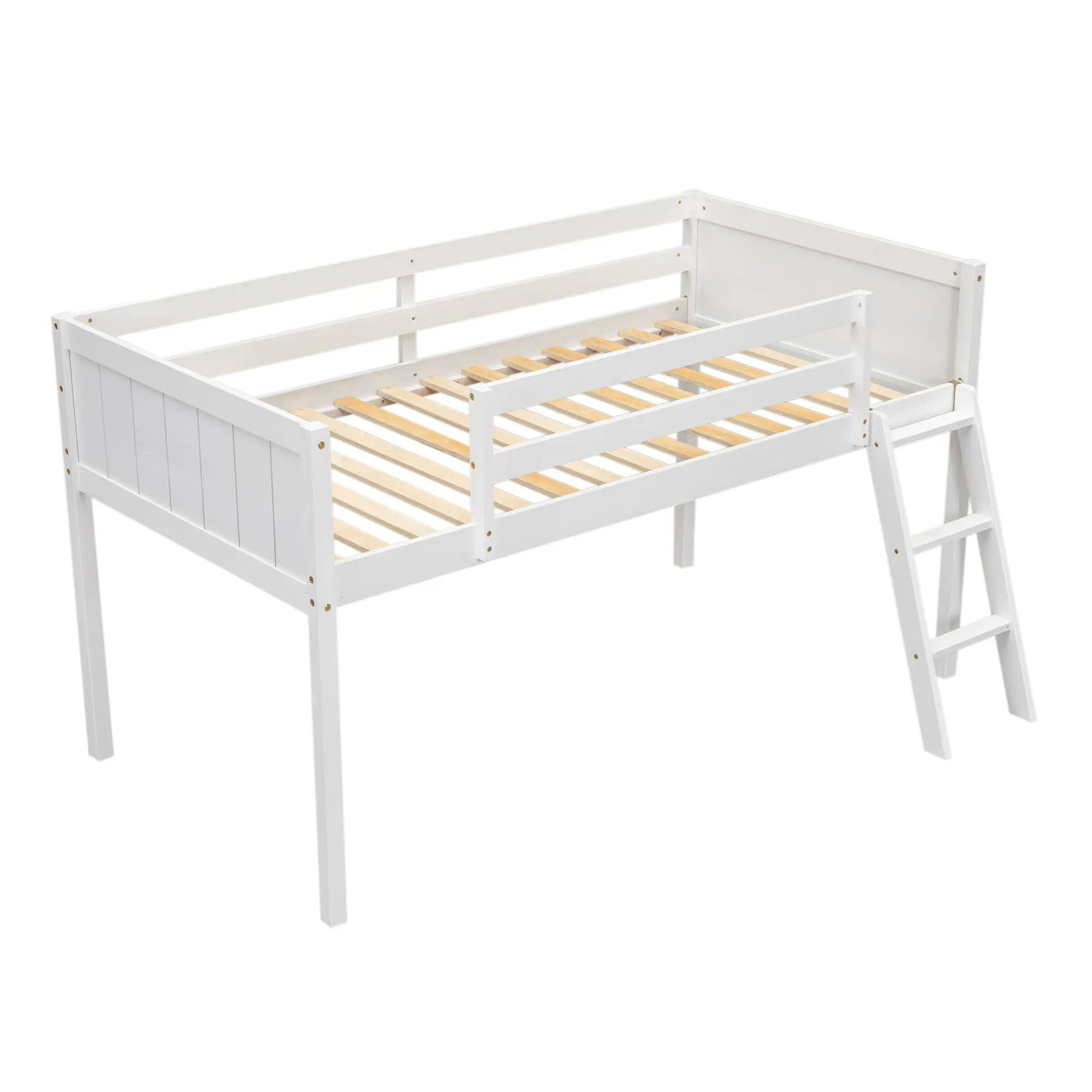 Low Loft Bed With Adjustable Ladder by HouseOfZazla