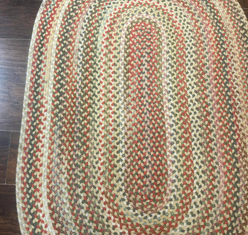 Braided American Oval Rug 3x5, Multicolor, Hand Braided by Jewel Rugs