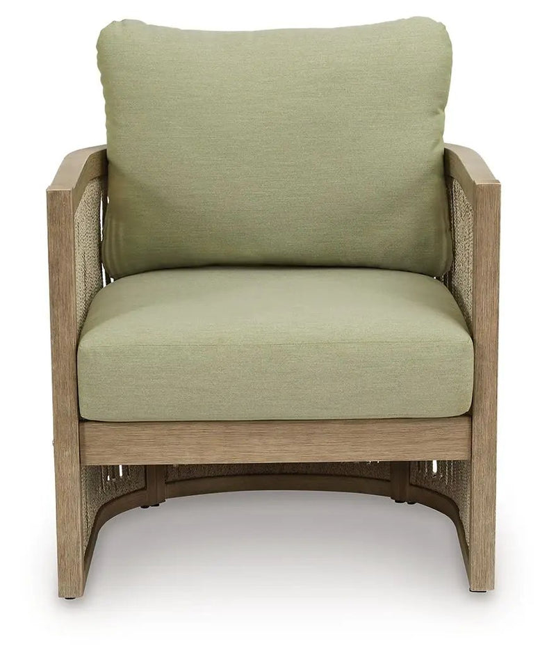 Serena Shores - Lounge Chair With Cushion (Set of 2) - Beige / Green by Unique Piece Furniture