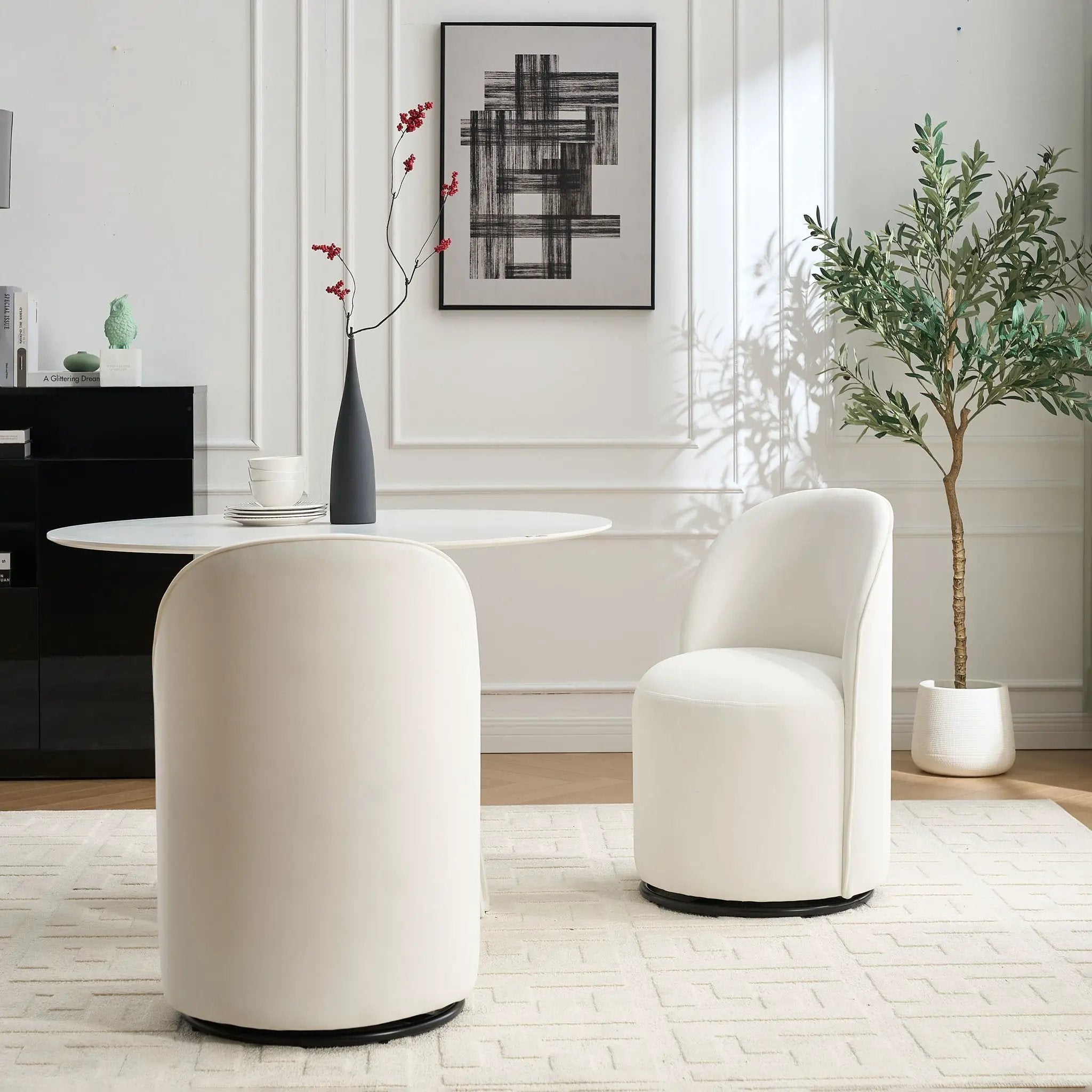 360 Degree Swivel Armless Dining Barrel Chair by HouseOfZazla