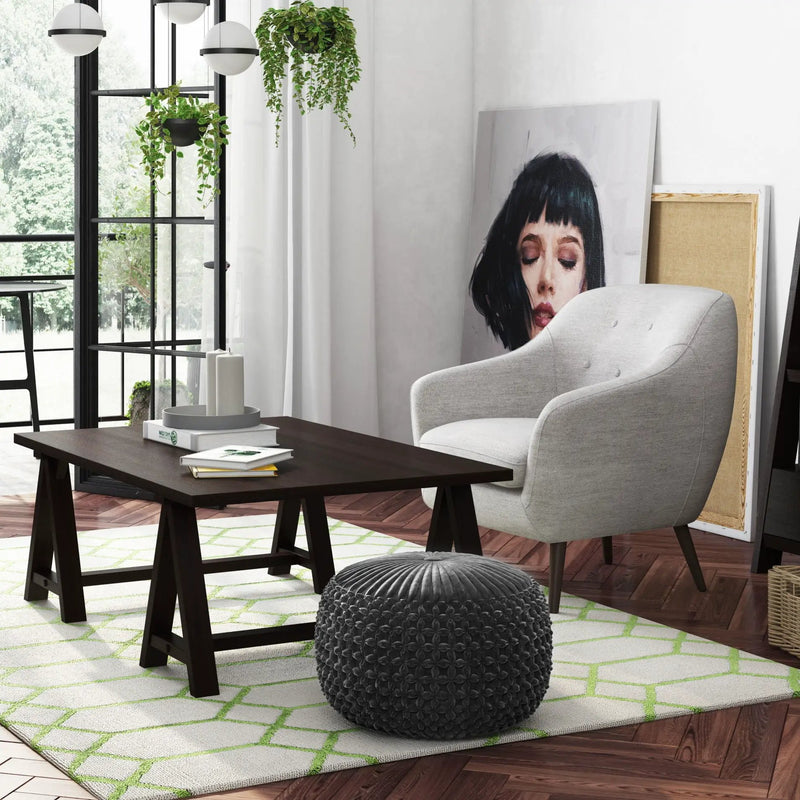 Renee - Handcrafted Round Pouf by Unique Piece Furniture