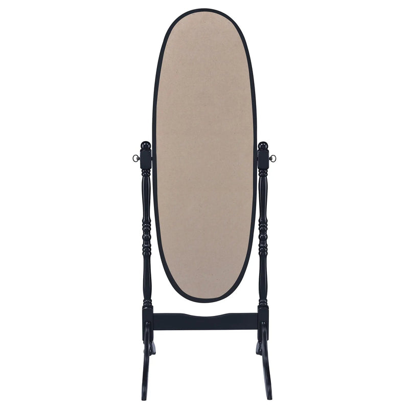 Foyet Wood Adjustable Full Length Cheval Mirror Black by Unique Piece Furniture