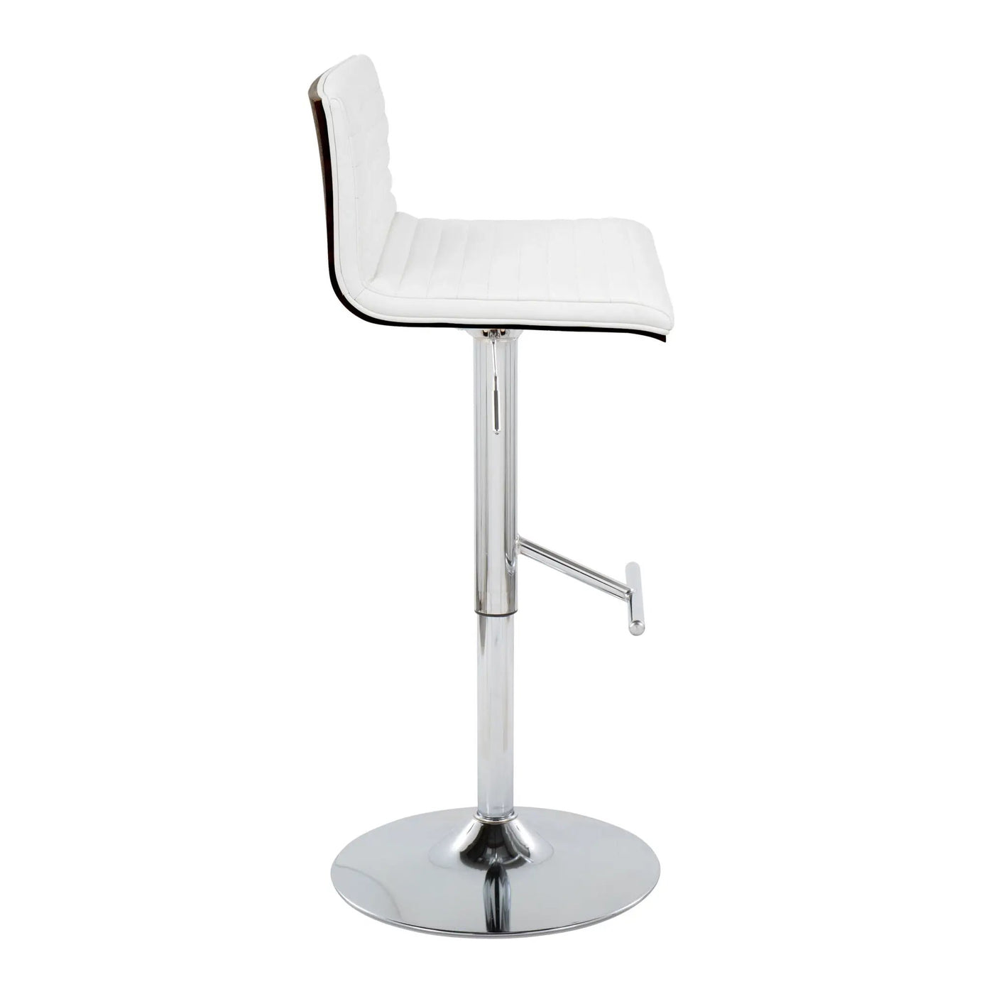 Mason - Contemporary Adjustable Barstool & Swivel With Straight T Footrest (Set of 2) by HouseOfZazla