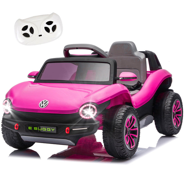 12V Licensed Volkswagen Beetle Kids Ride-On Electric Car with Remote Control - Pink, Green, Blue
