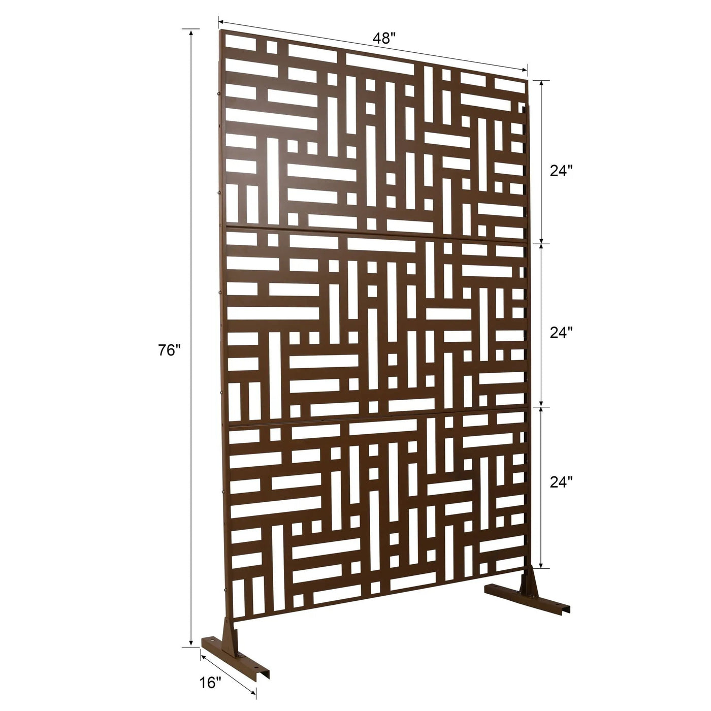 Decorative Freestanding Metal Privacy Screen For Indoor & Outdoor Use by HouseOfZazla
