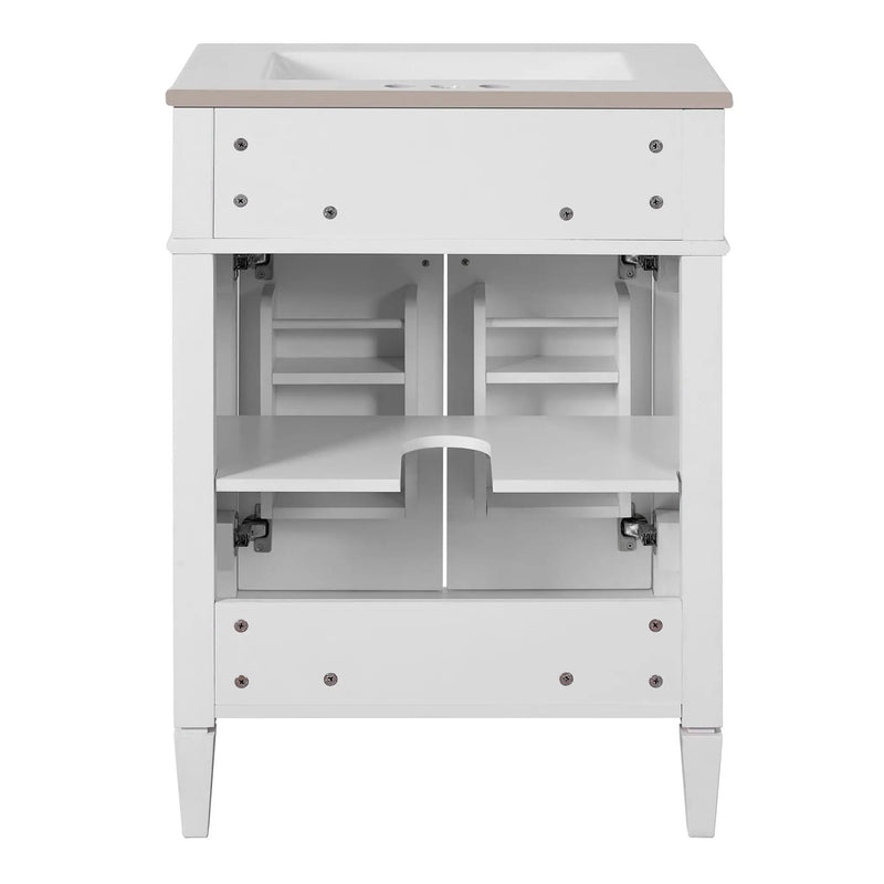 Bathroom Vanity With 2 Doors And Tip Out Drawer, Soft Closing Hinges