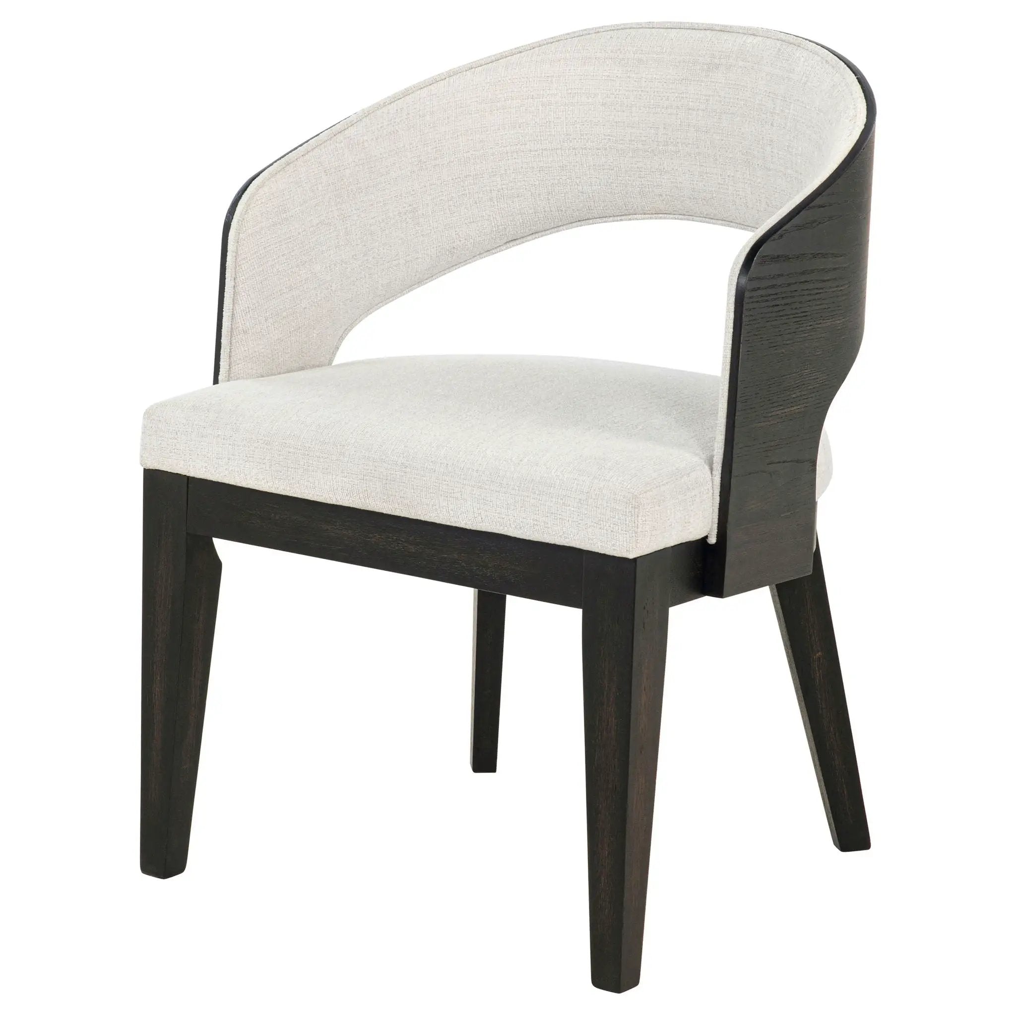 Leandro Upholstered Dining Arm Chair Cream (Set of 2) by Unique Piece Furniture