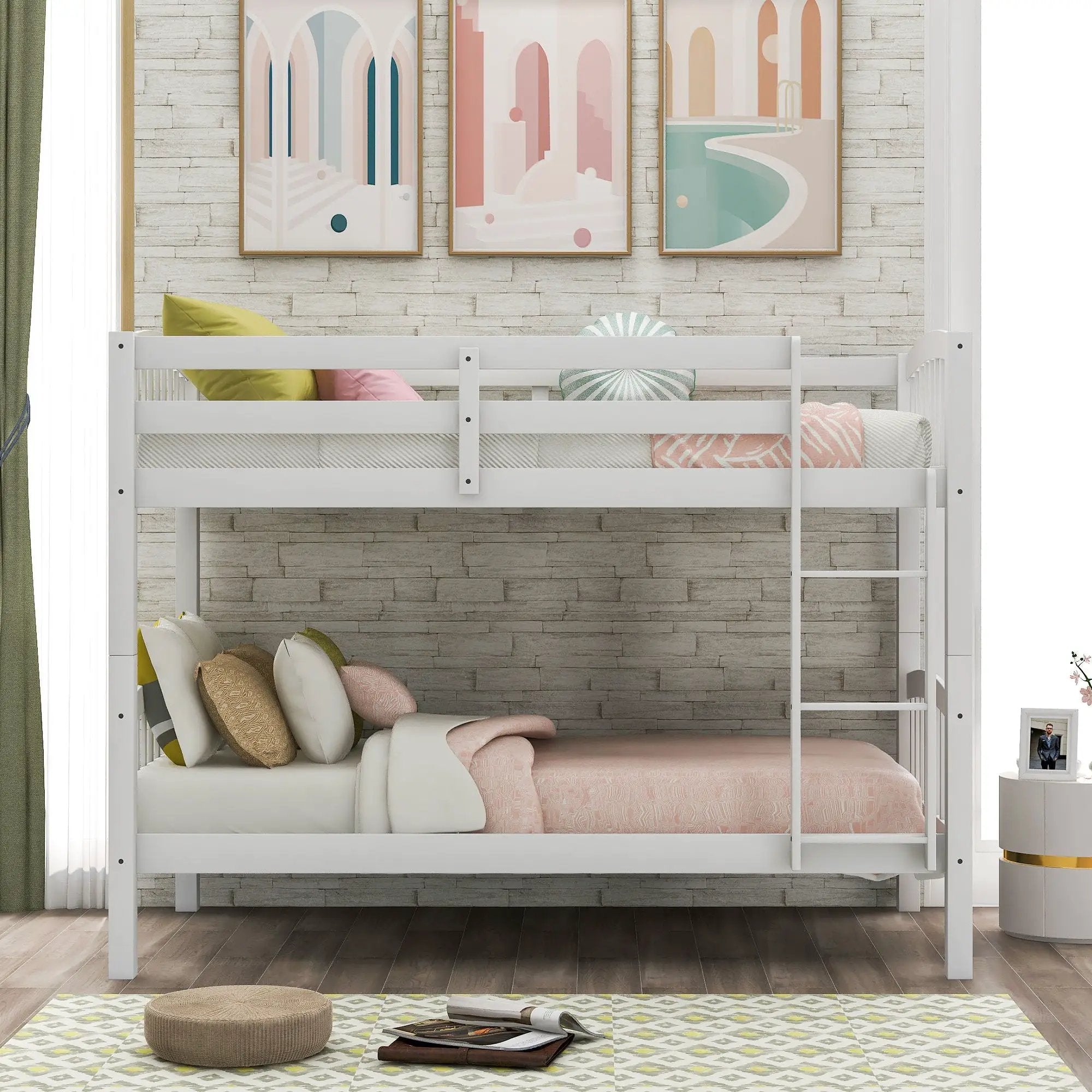 Solid Construction Bunk Bed With Ladder by Unique Piece Furniture