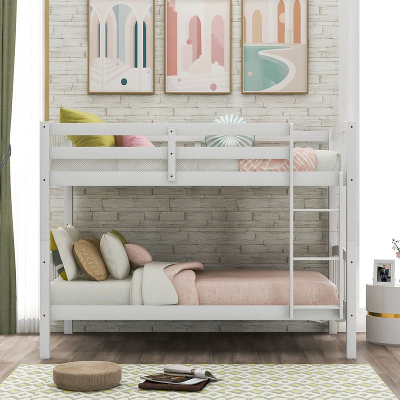 Solid Construction Bunk Bed With Ladder by HouseOfZazla