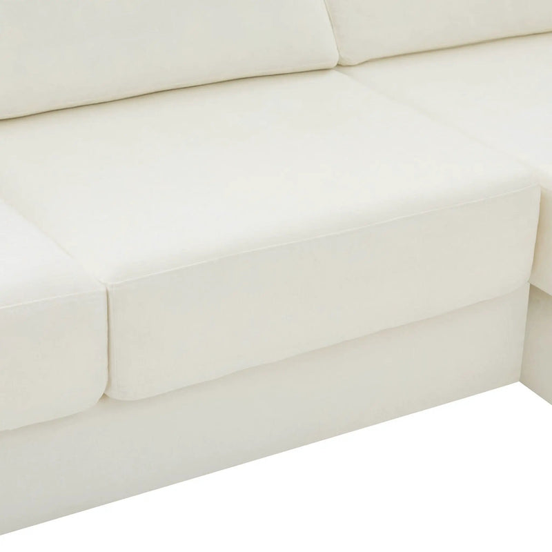 L-Shaped Modular Sofa With Double Layer Cushion by HouseOfZazla