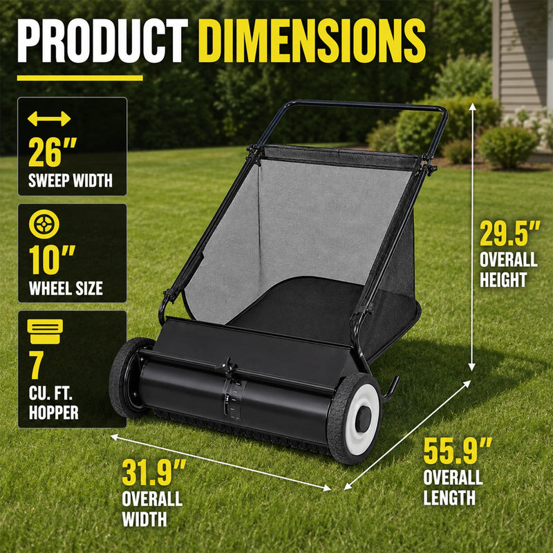 26-Inch Push Lawn Sweeper, photo 2 of 8