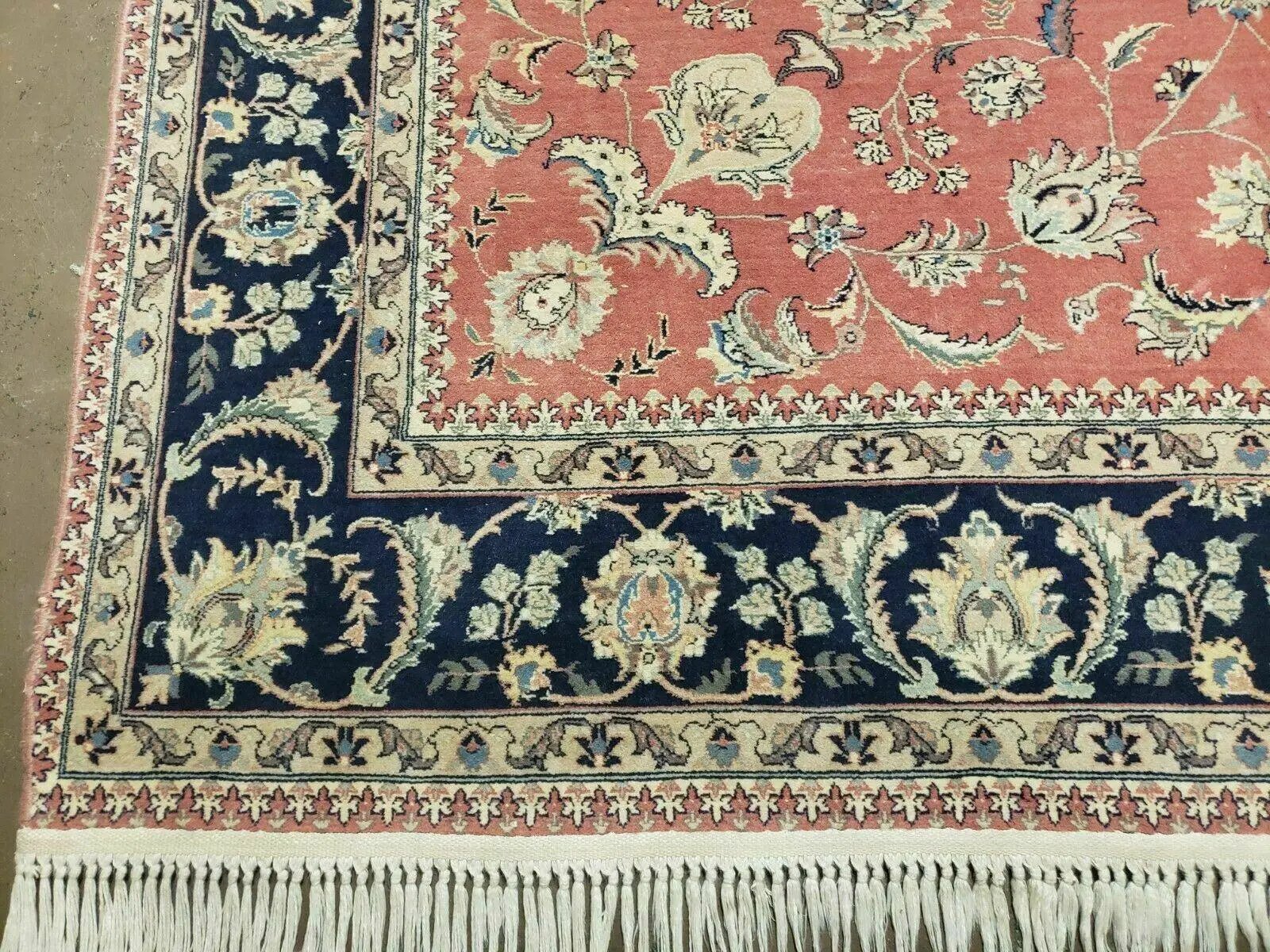 6' X 9' Vintage Fine Oriental Floral Handmade Wool Rug Vegetable Dyes Red Nice by Jewel Rugs