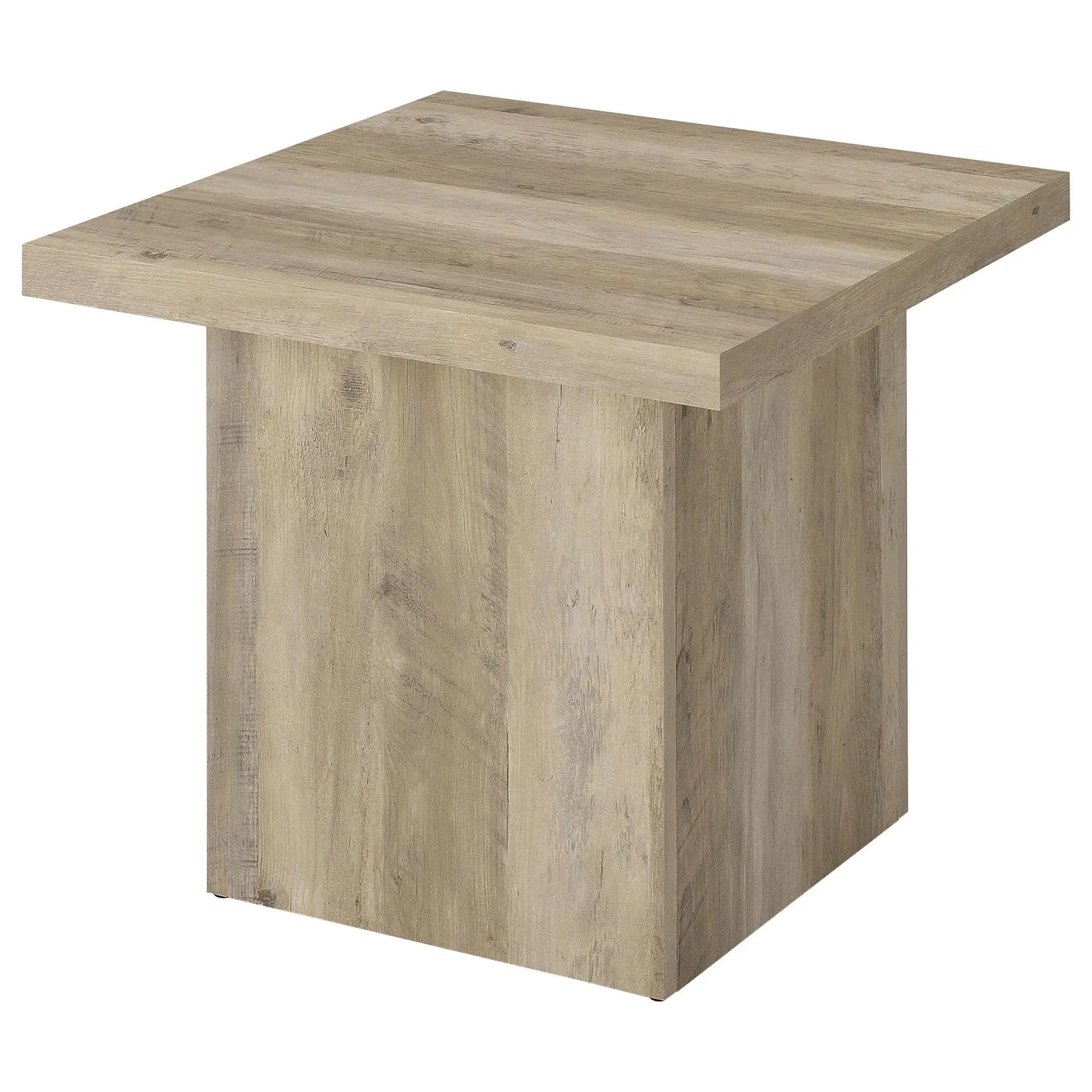 Devar 3-piece Square Coffee End Table Set Distressed Pine by Unique Piece Furniture